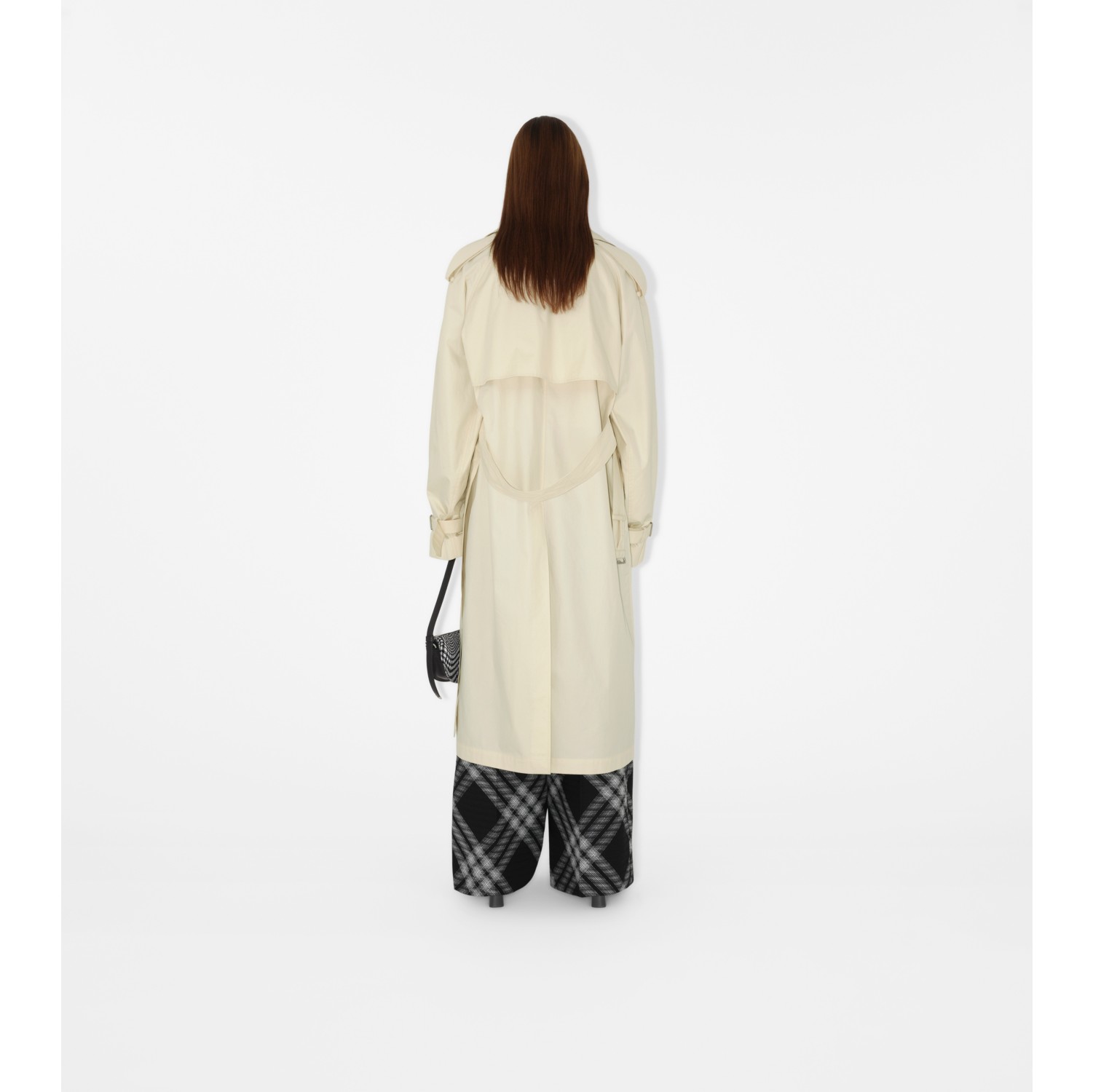 Long Gabardine Trench Coat