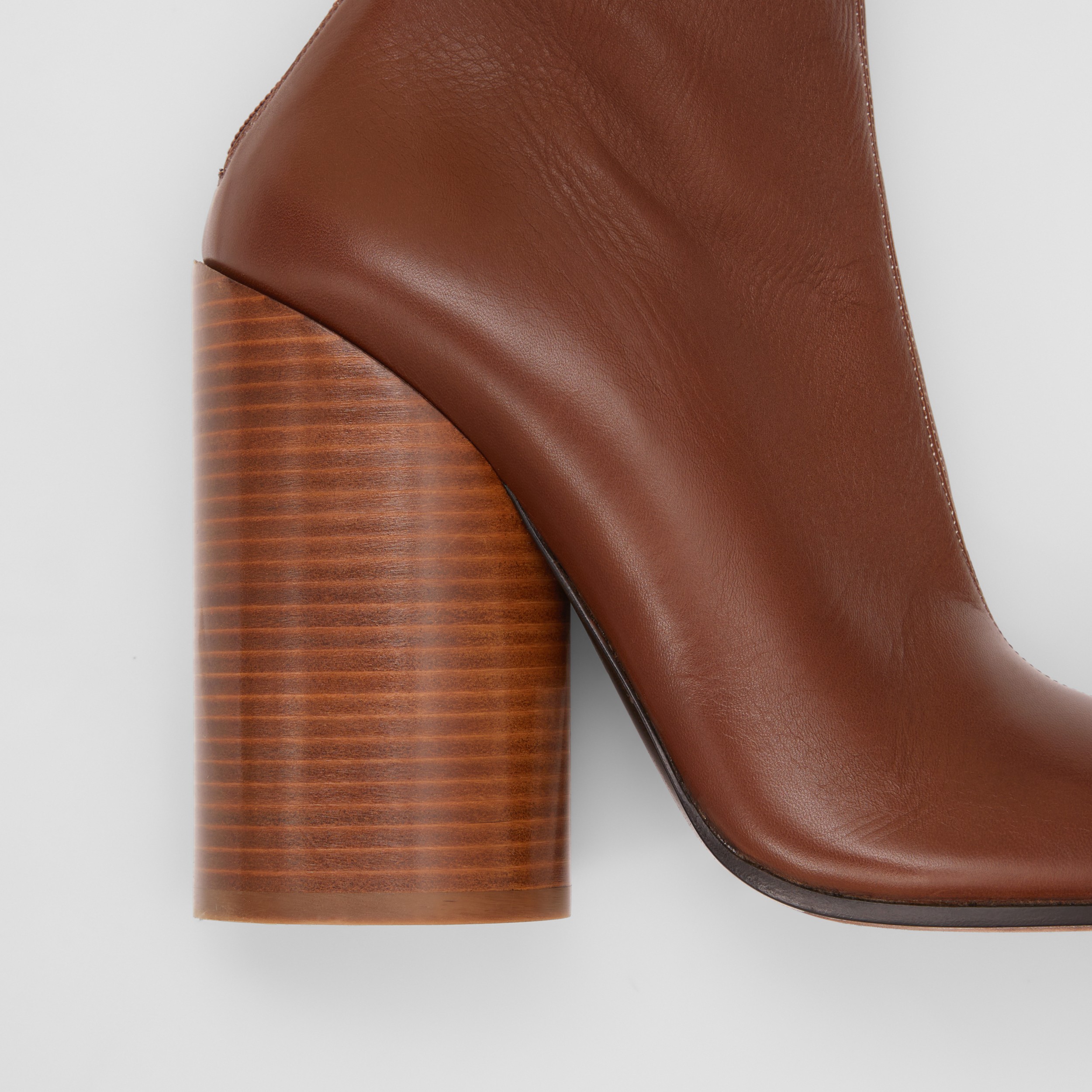 Leather Overtheknee Sock Boots in Dark Birch Brown Women Burberry