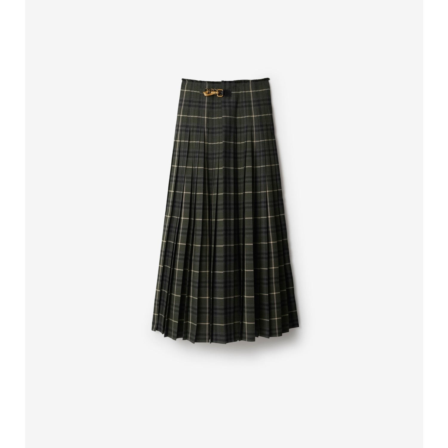 Kilt long en laine mélangée Check