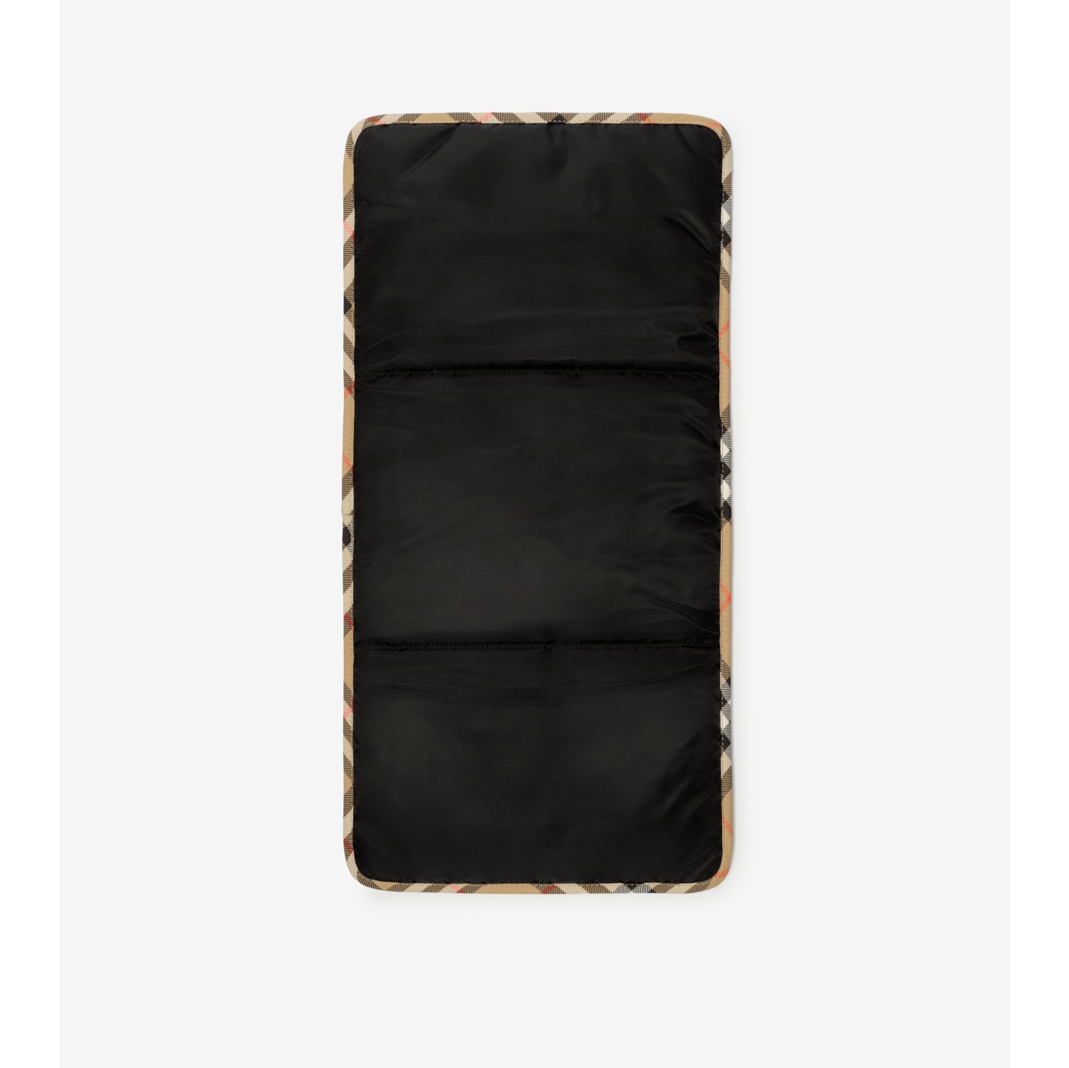 Check Trim Quilted Nylon Baby Changing Bag in Black - Children | Burberry® Official