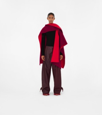 Burberry Equestrian Knight wool cape - Red