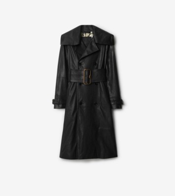 レザーコート (ブラック) - ウィメンズ, レザー | Burberry®公式