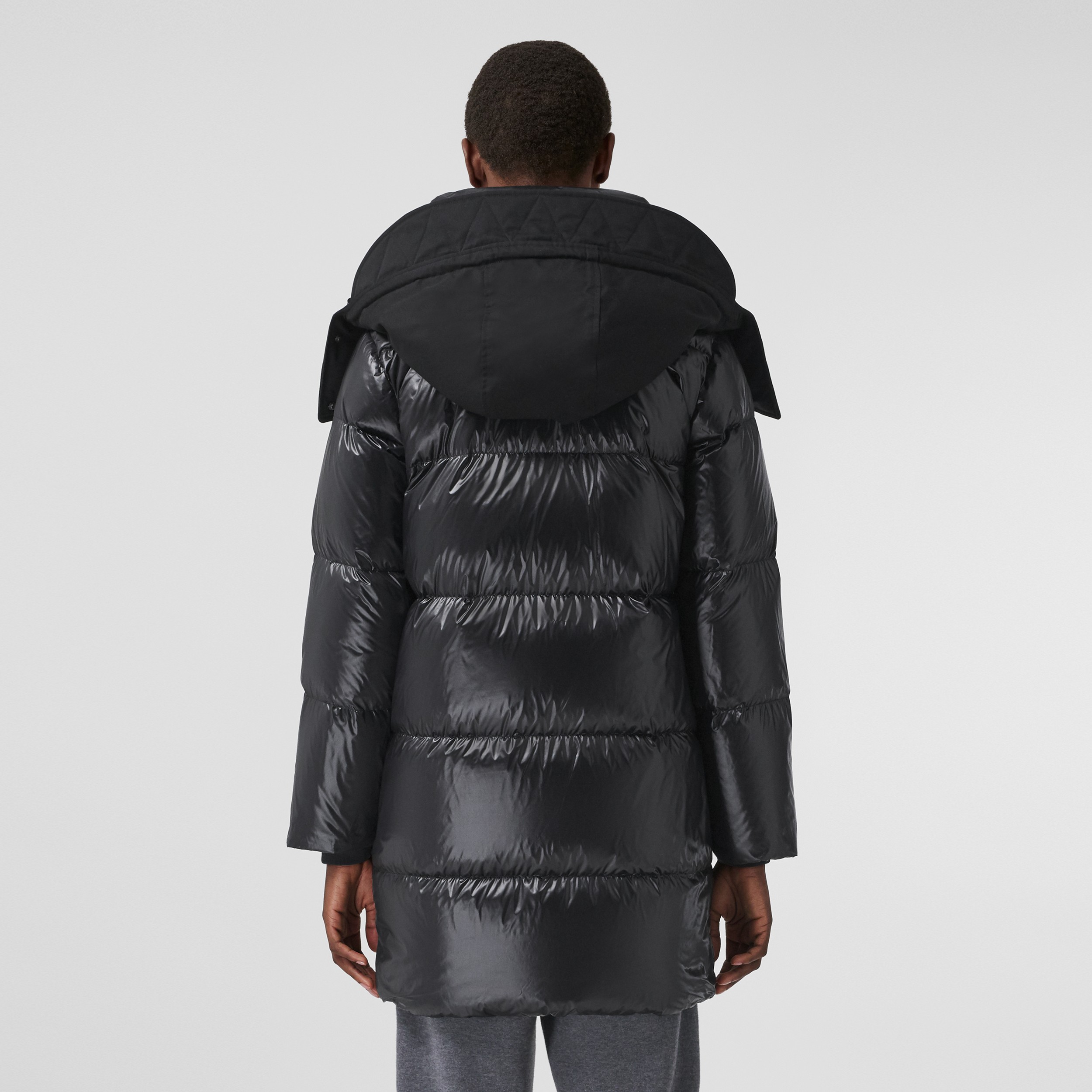 Recycled Nylon Puffer Coat with Detachable Warmer in Black - Women | Burberry® Official - 3