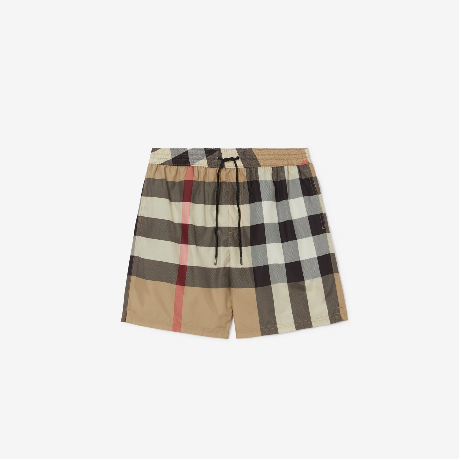 Check Swim Shorts in Archive beige - Men | Burberry® Official