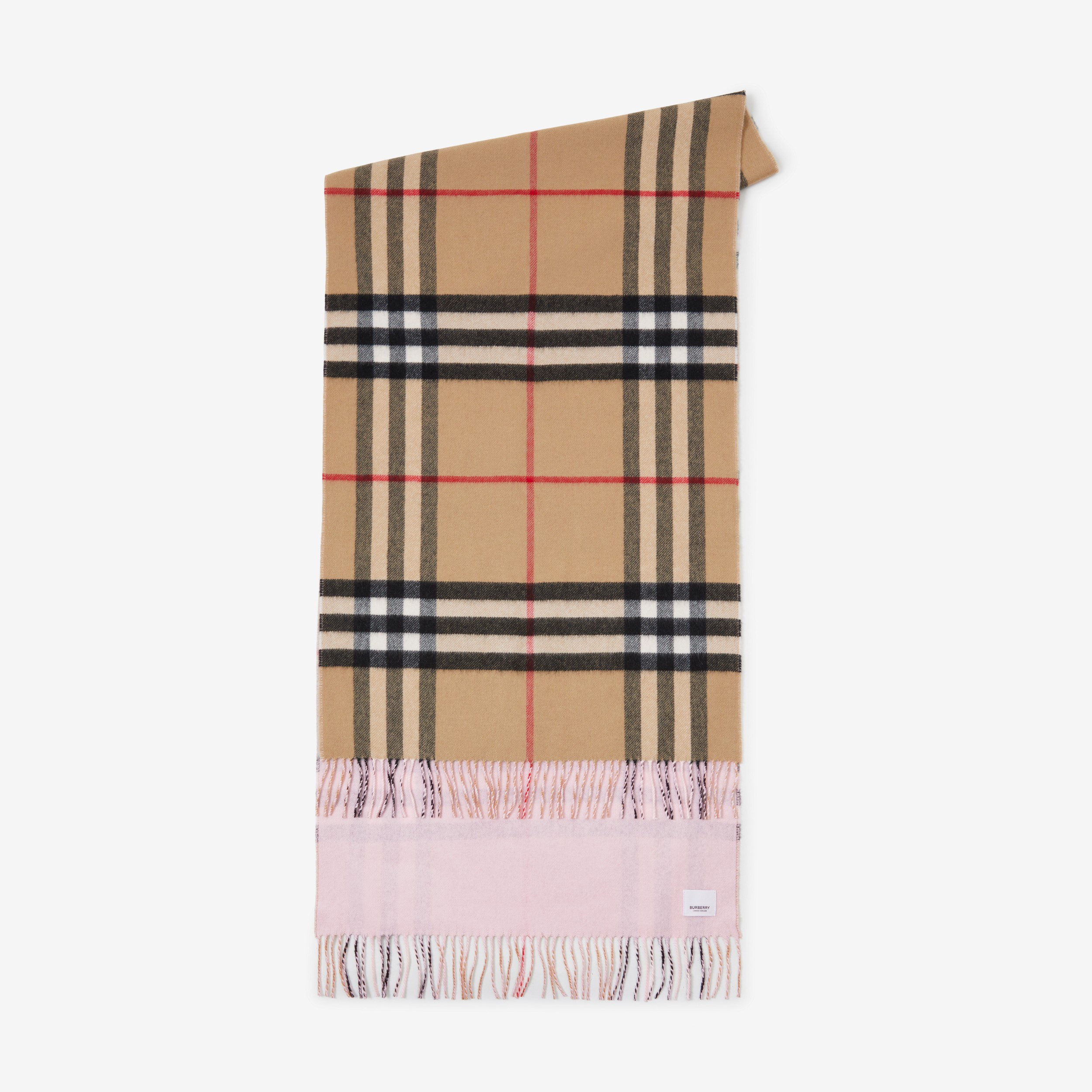 Check Cashmere Reversible Scarf in Frosted Pink | Burberry® Official - 2