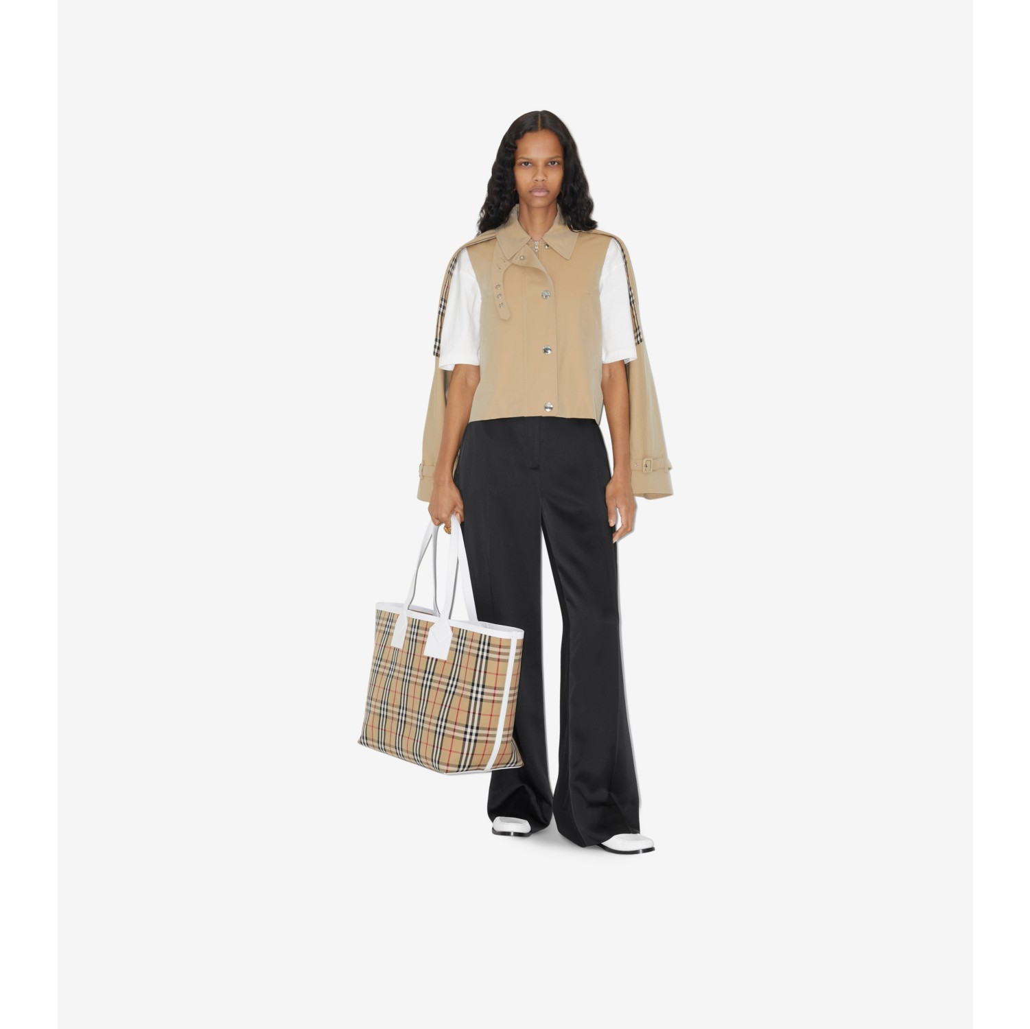 Large London Tote Bag in Beige - Women | Burberry® Official