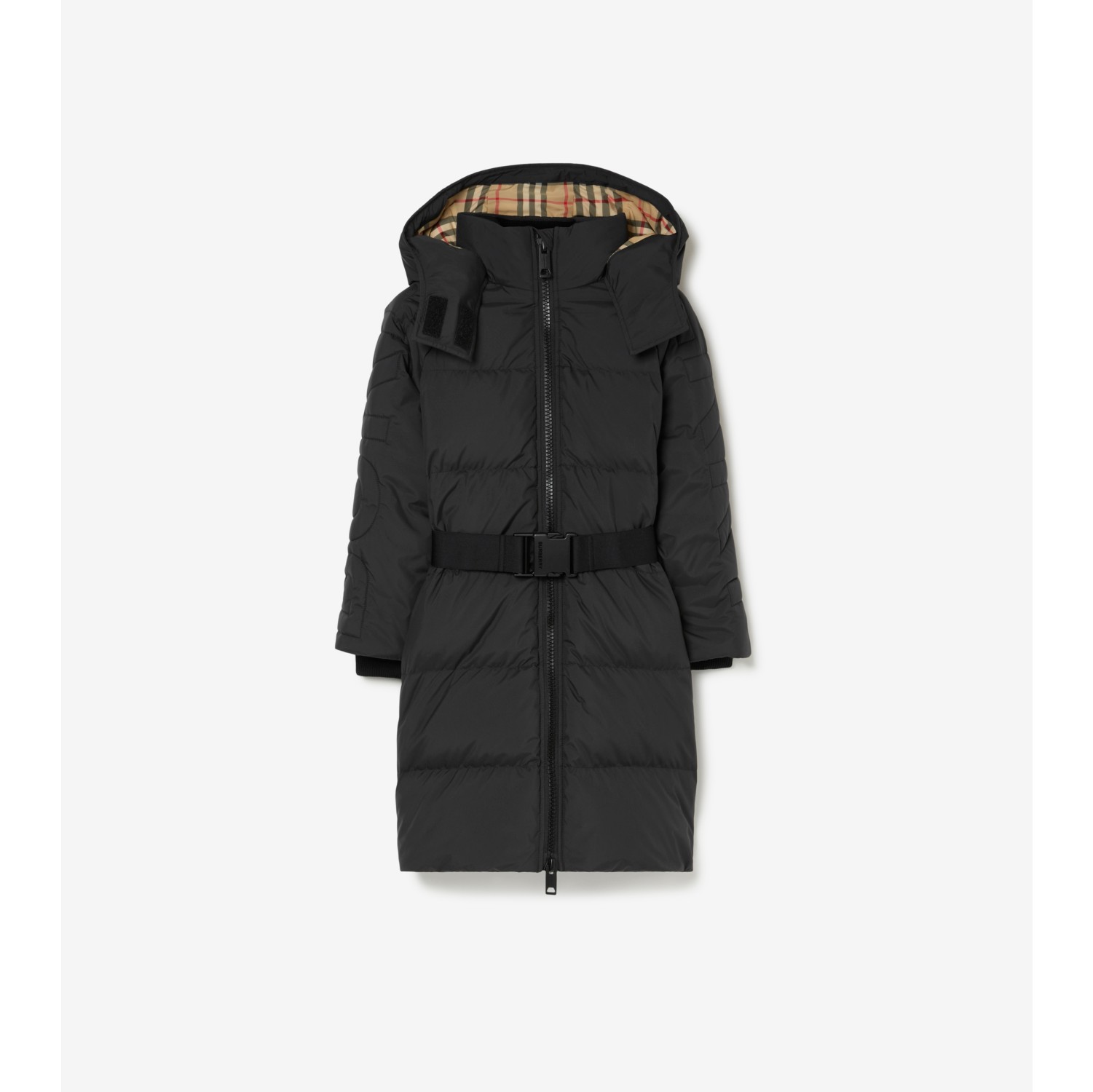 Burberry black best sale quilted coat