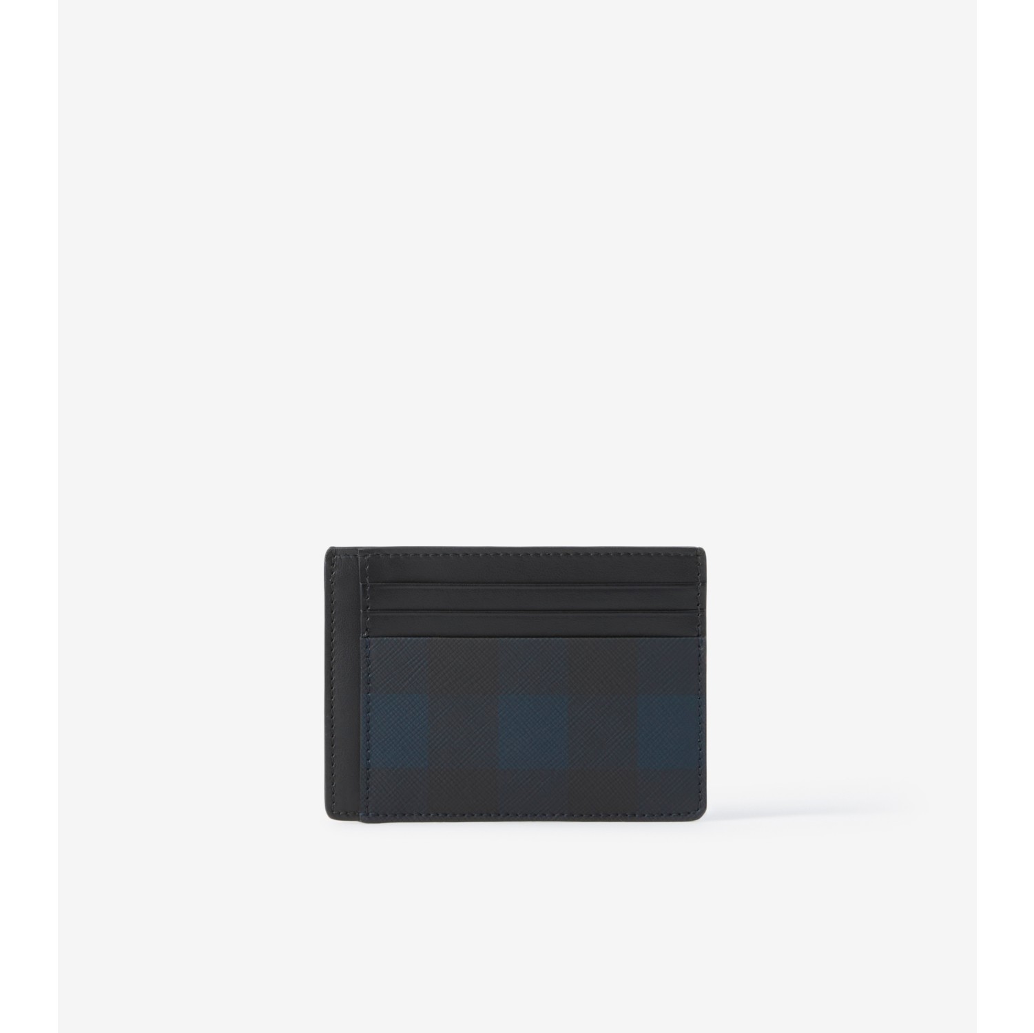 Burberry Leather Money Clip Card Holder - Black - One Size