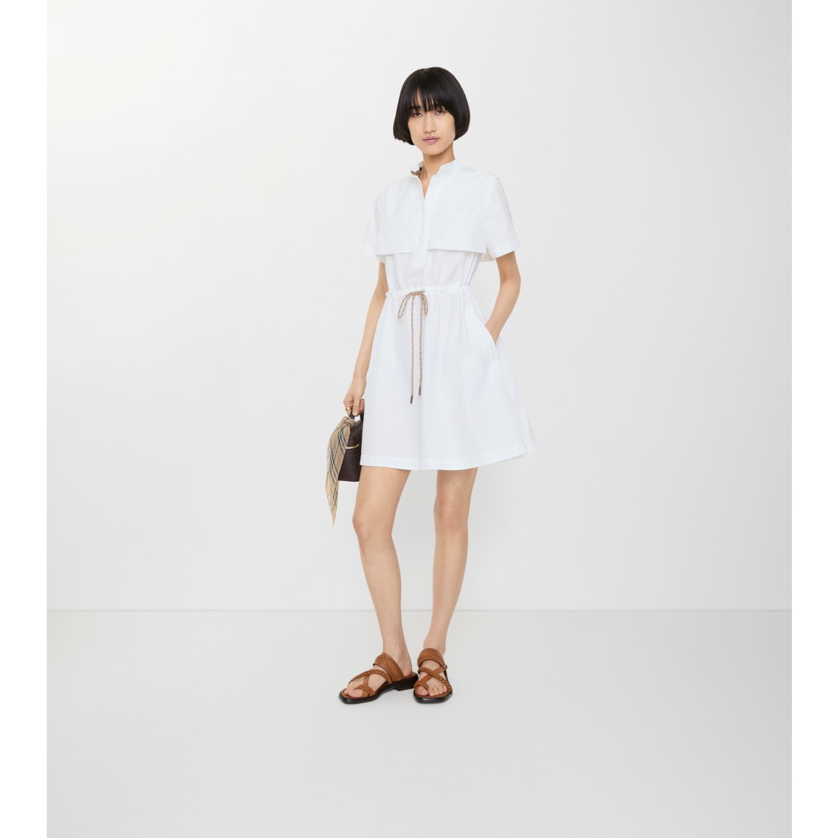  Check Cotton Poplin Dress
