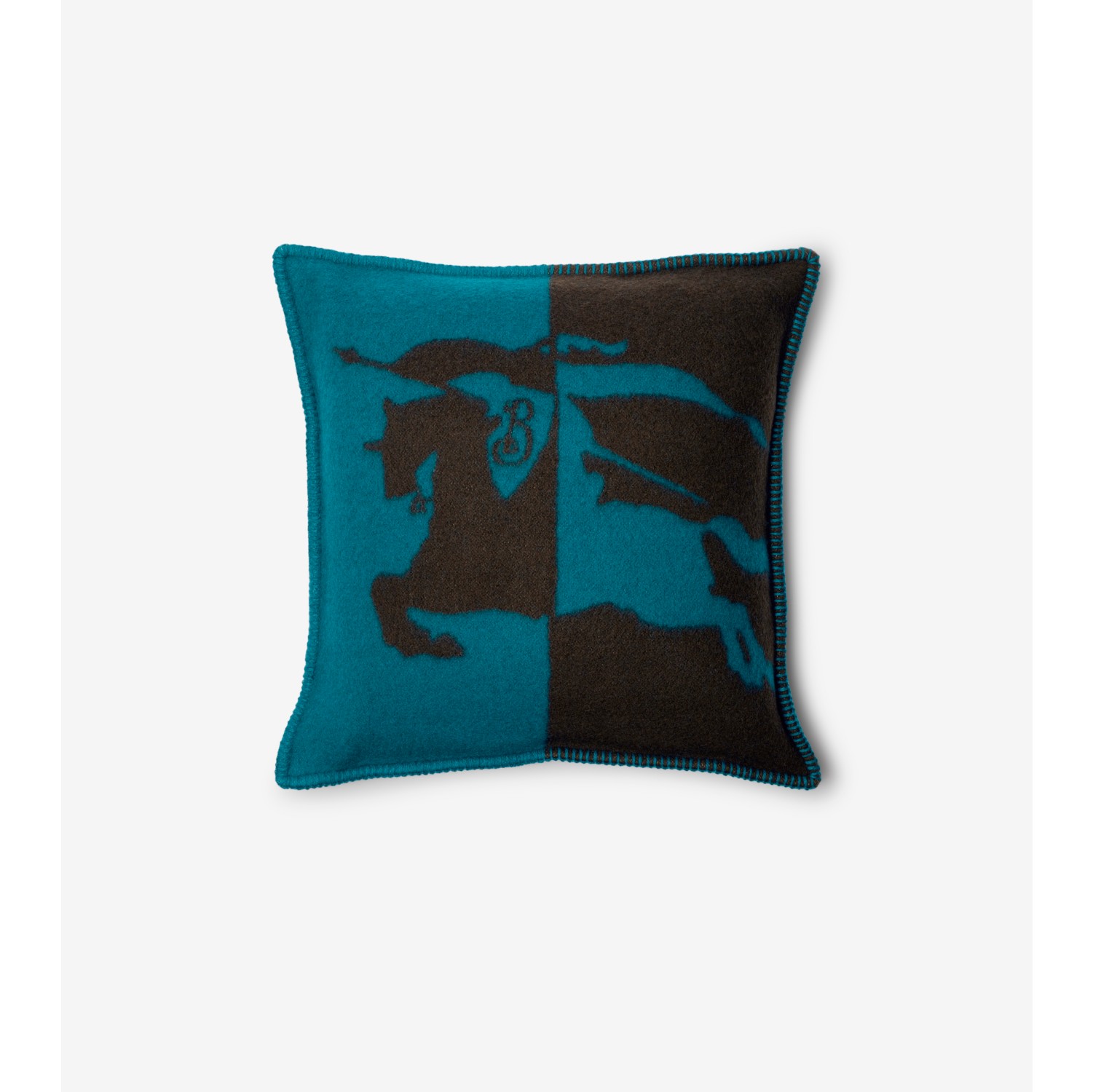 EKD Wool Cushion in Kingfisher/snug | Burberry® Official
