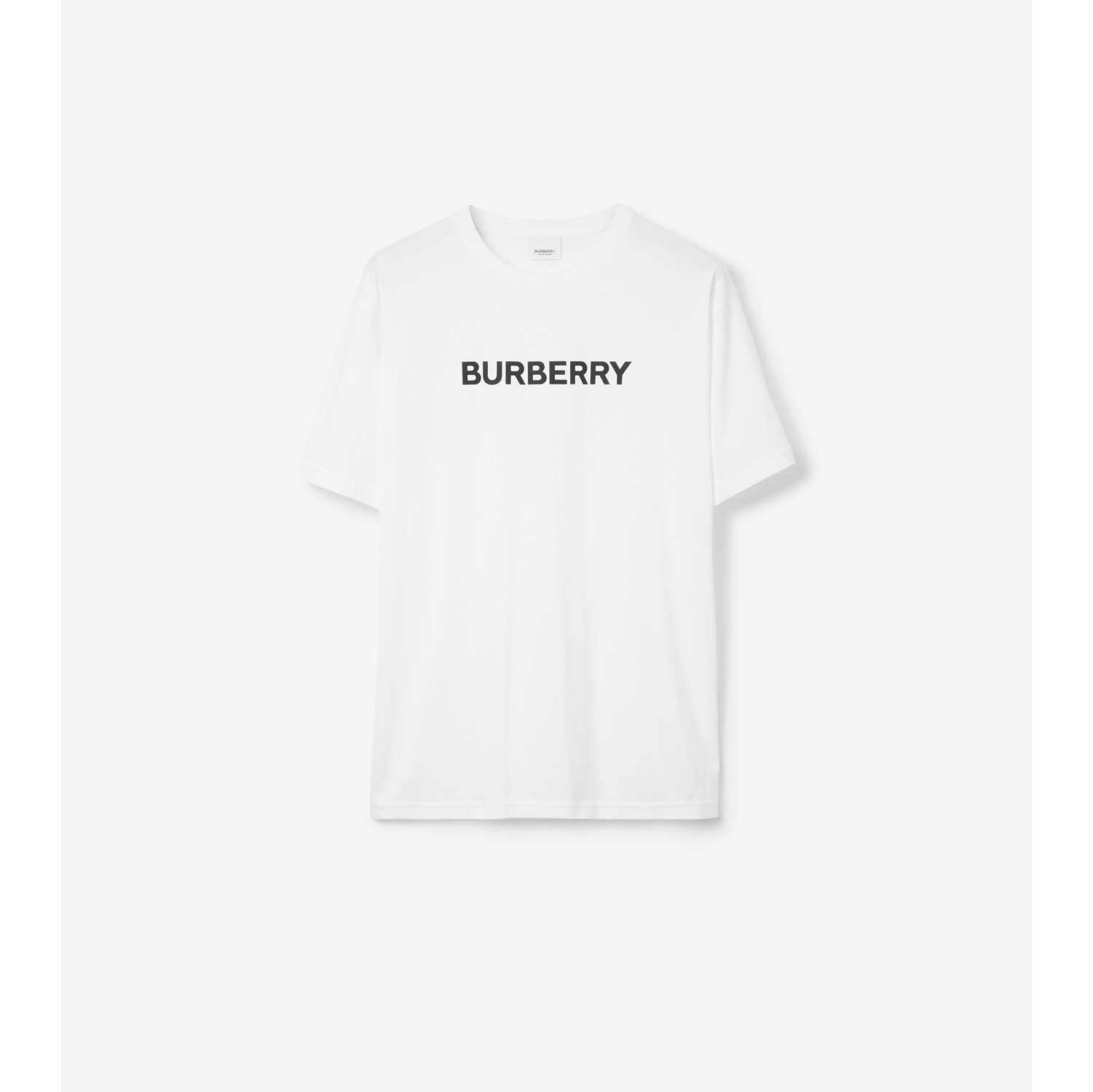 Logo Cotton T-shirt in White - Men | Burberry® Official