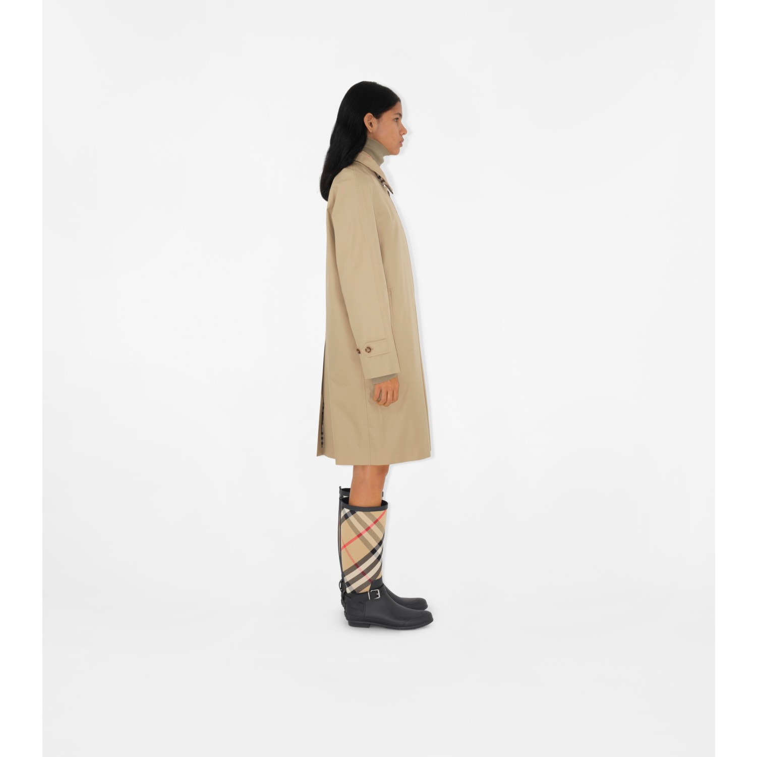 Mid-length Lightweight Car Coat in Honey - Women | Burberry