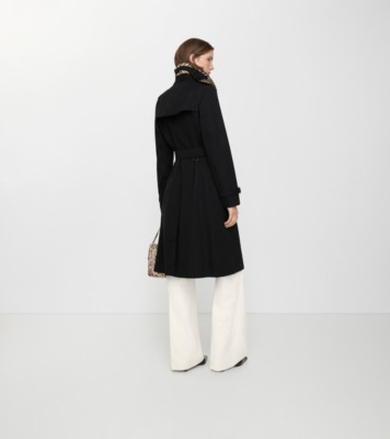 Long Chelsea Heritage Trench Coat in Black - Women, Cotton