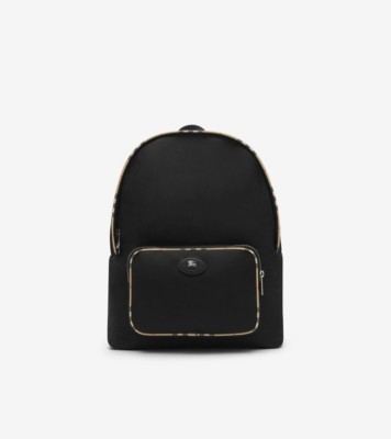 Check Trim Backpack in Black - Men, Technical | Burberry® Official