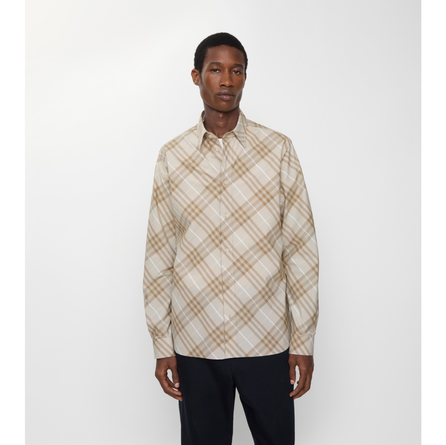 Relaxed Fit Check Cotton Shirt