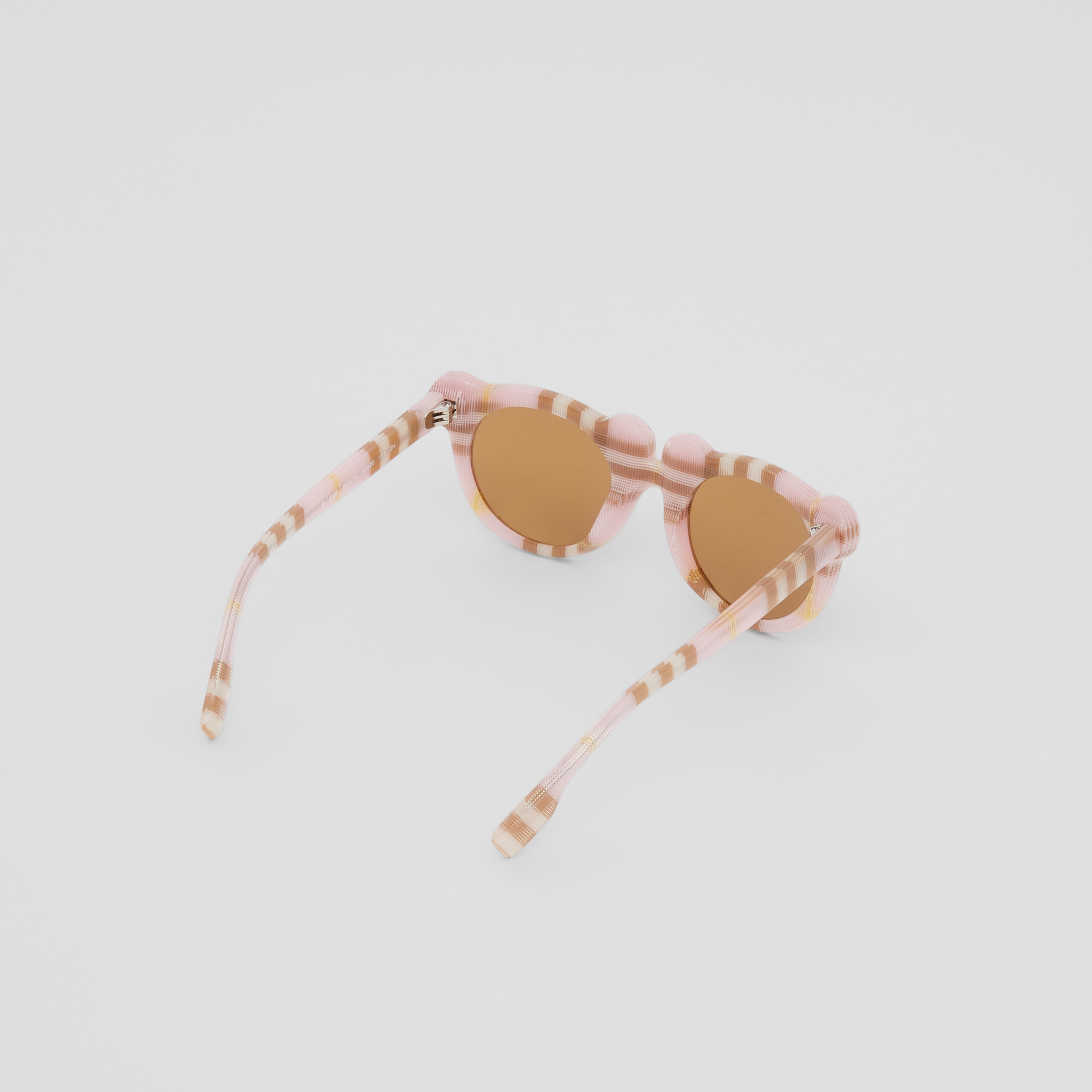 Sonnenbrille mit Teddybär-Gestell aus Bio-Acetat im Karodesign (Rosa) | Burberry® - 4