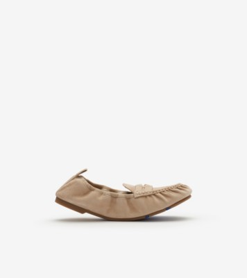 Suede Fawn Loafers Flax ®