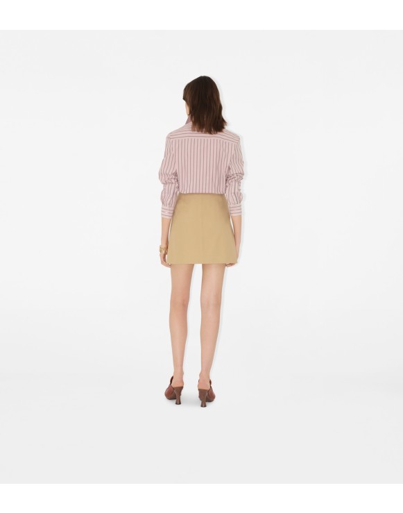 Bonded Gabardine Trench Mini Skirt