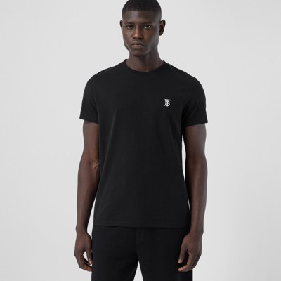 モノグラムモチーフ コットンTシャツ (ブラック) - メンズ | Burberry®公式サイト モノグラムモチーフ コットンTシャツ (ブラック) - メンズ | Burberry®公式サイト