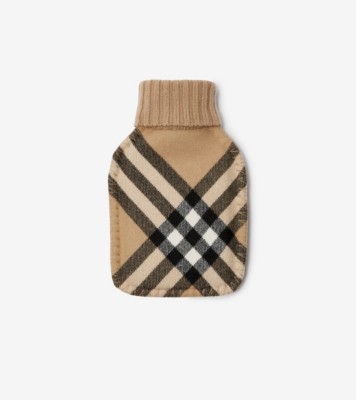 Check Cashmere Wool Hot Water Bottle in Archive beige | Burberry 