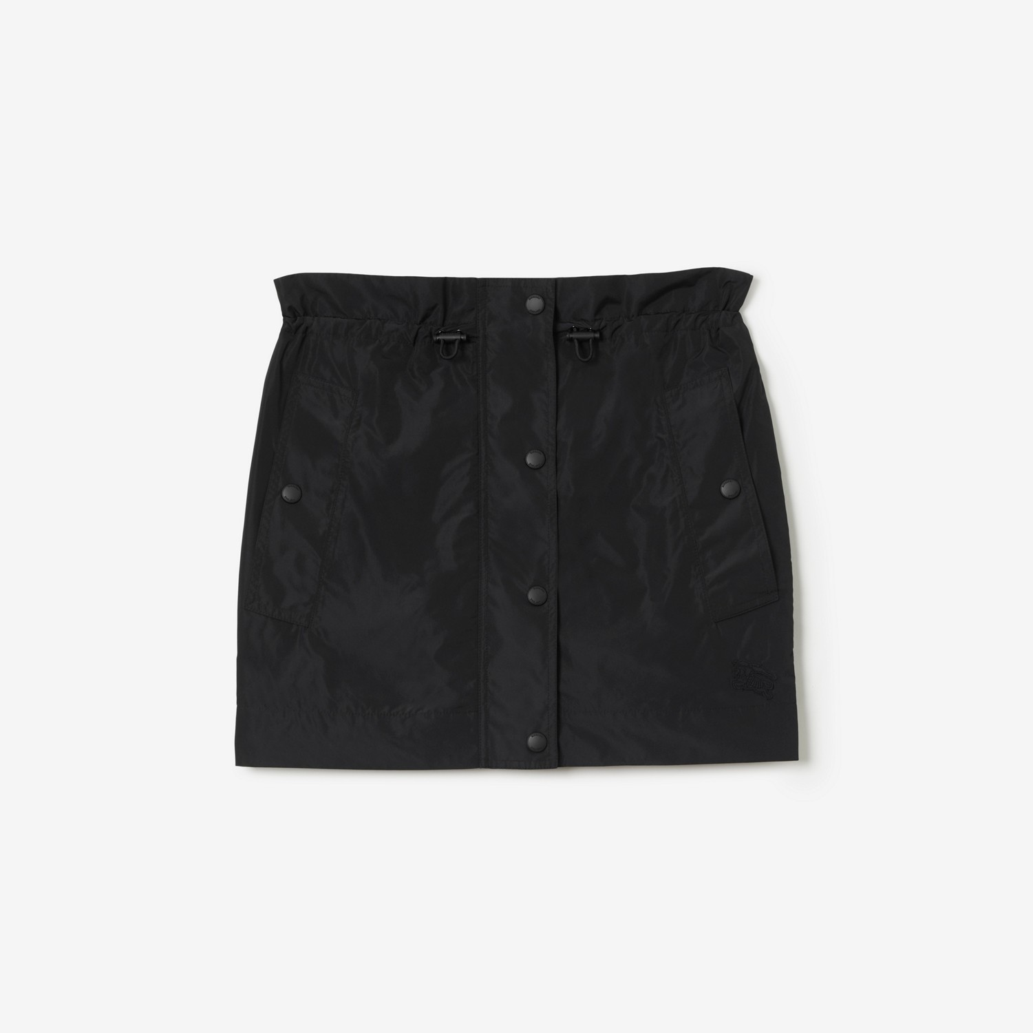 Minifalda en tafetán con botones a presión (Negro) - Mujer | Burberry® oficial