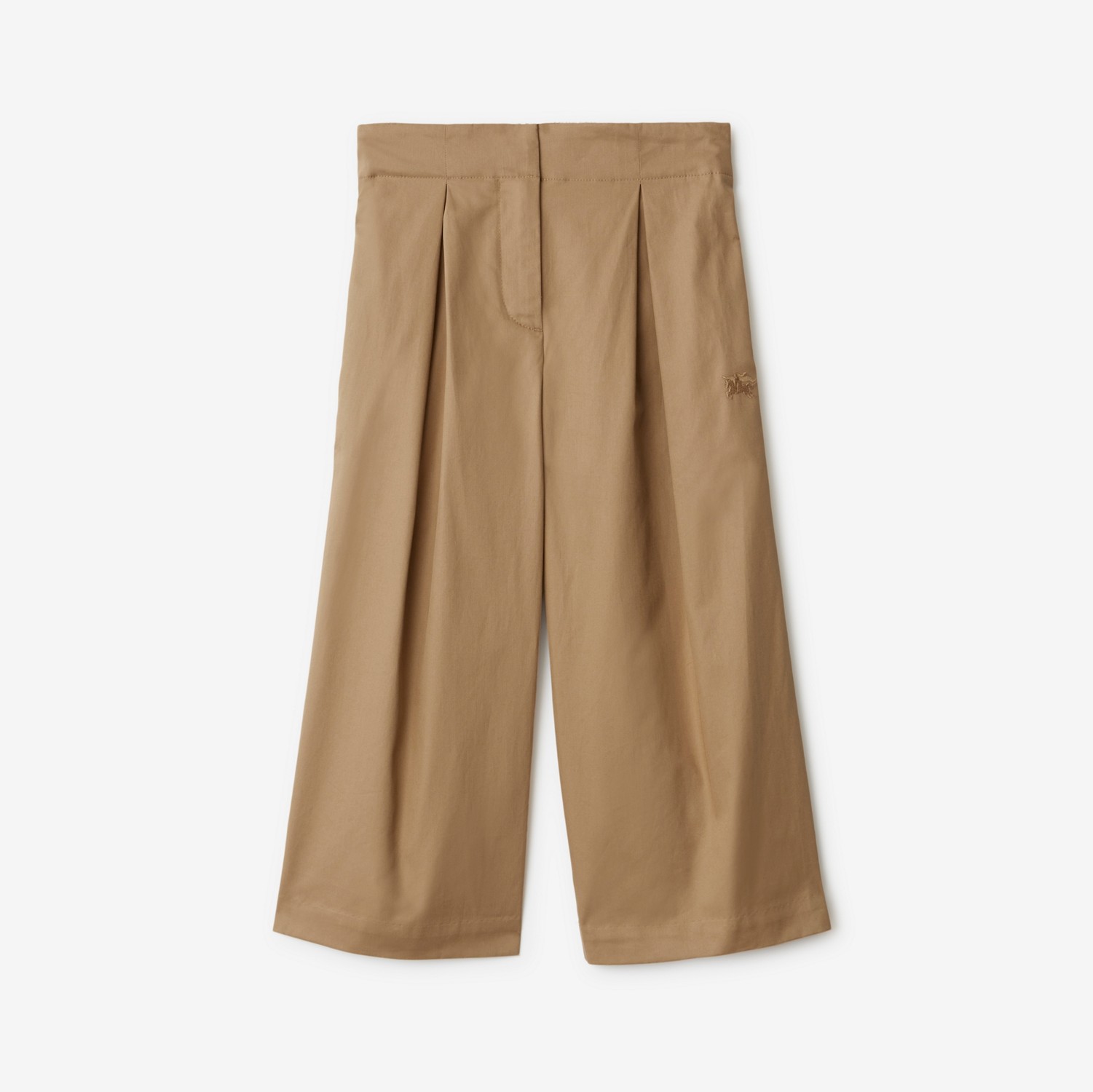 Pantalon à plis en coton