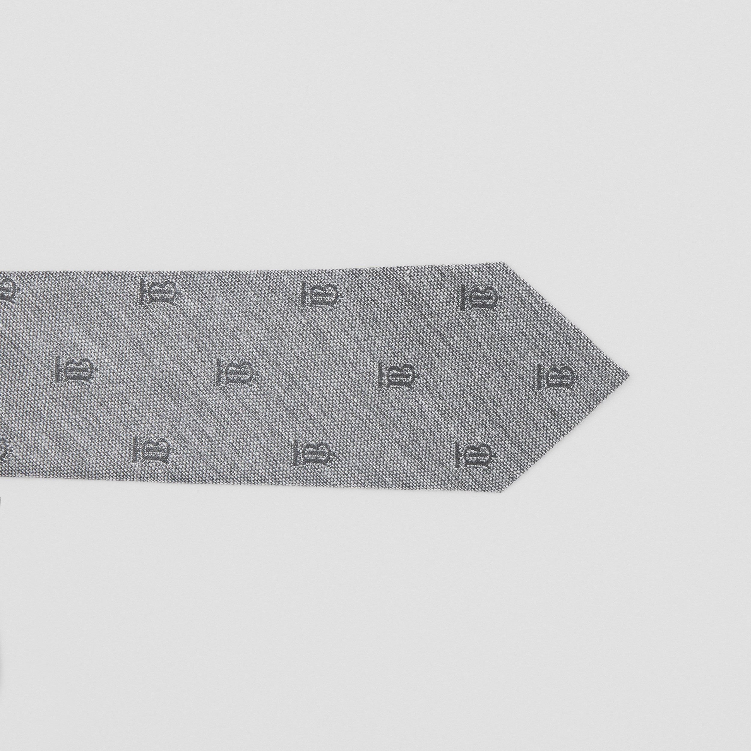 Classic Cut Monogram Wool Silk Jacquard Tie in Black - Men | Burberry® Official - 2