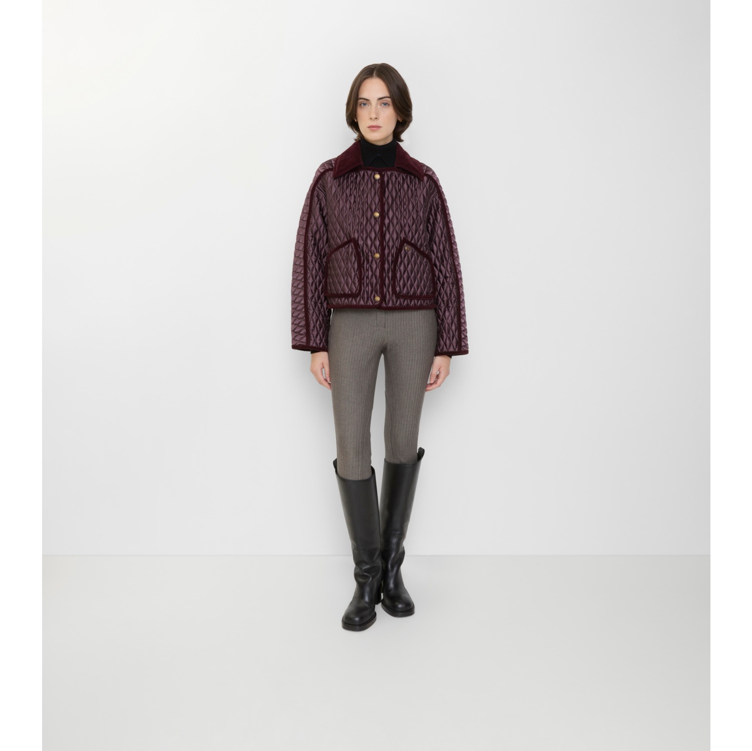Cropped-Steppjacke „Floriston“ aus Nylon
