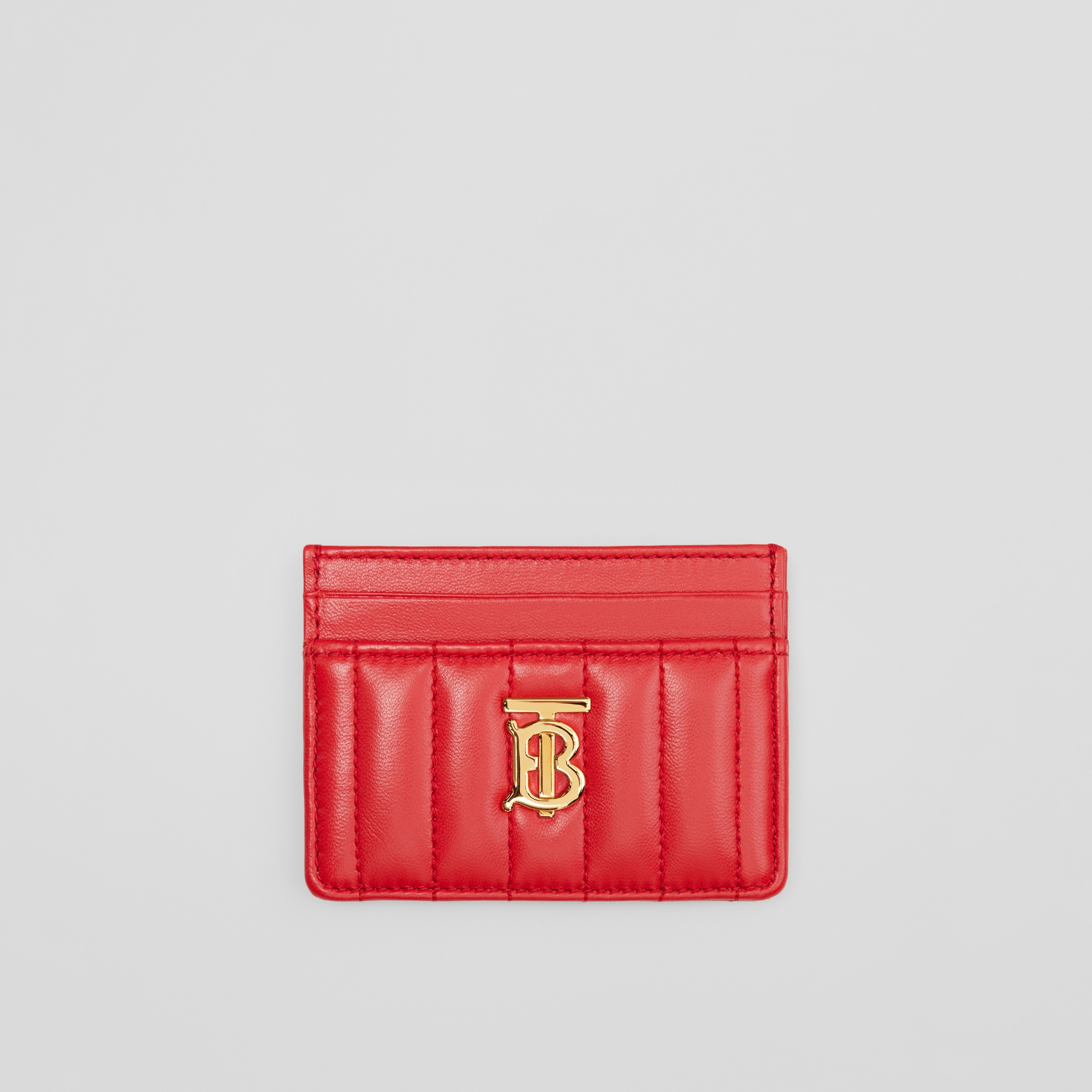Quilted Leather Lola Card Case in Bright Red - Women | Burberry® Official - 1