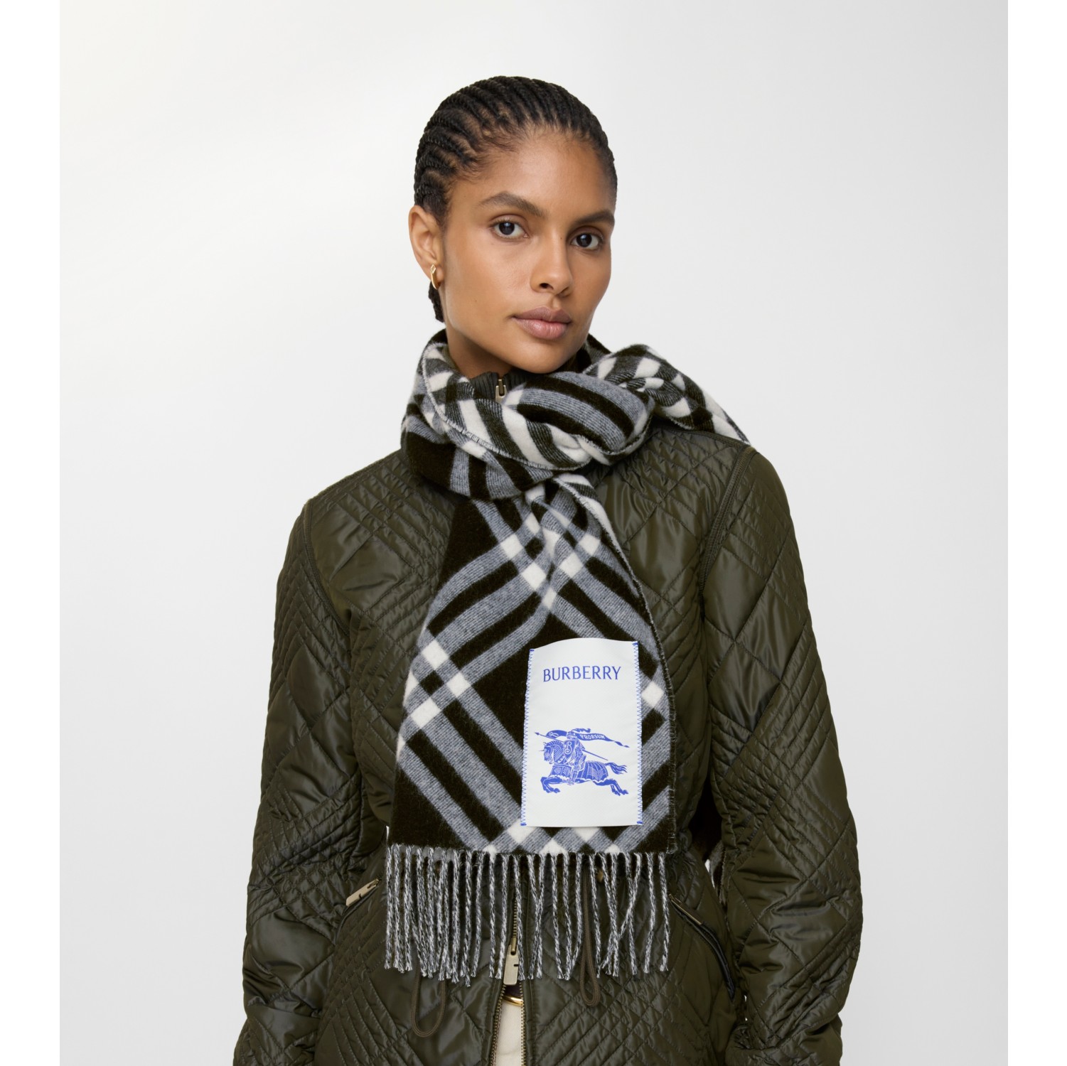 Check Cashmere Scarf
