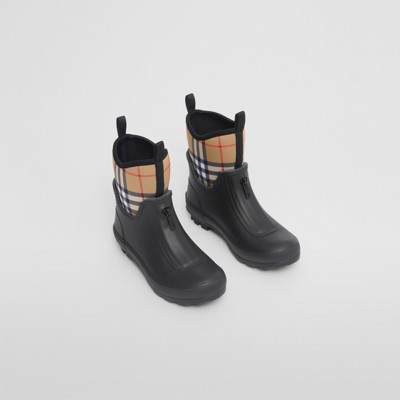 Vintage check neoprene 2025 and rubber rain boots