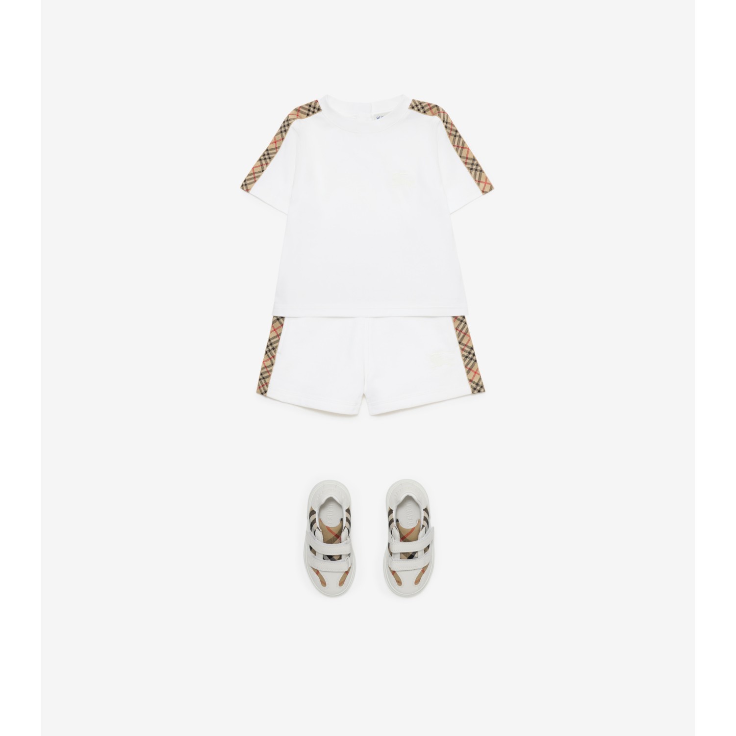 Check Trim Cotton T-shirt
