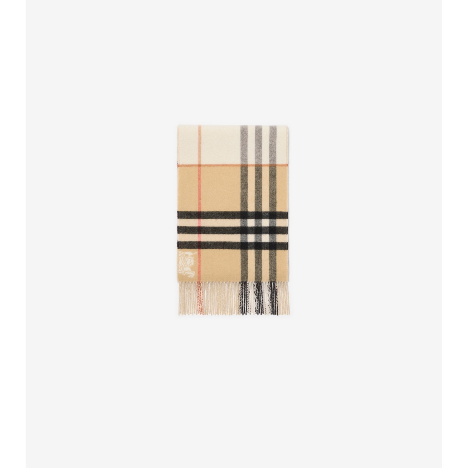 Contrast Check Cashmere Scarf - thumbnail 8