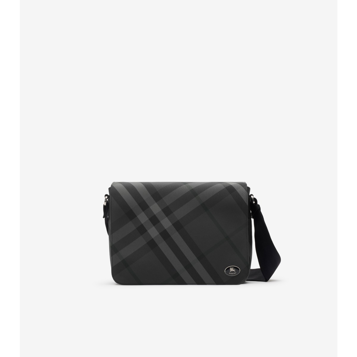 Burberry Grid Messenger Bag In Black