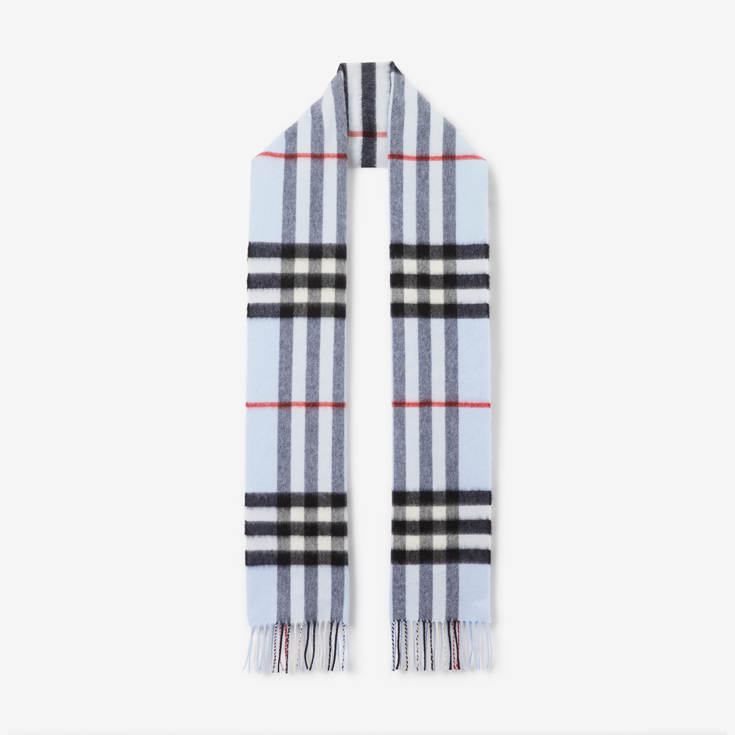 The Burberry Check Cashmere Scarf in Pale Blue | Burberry® Official - 1