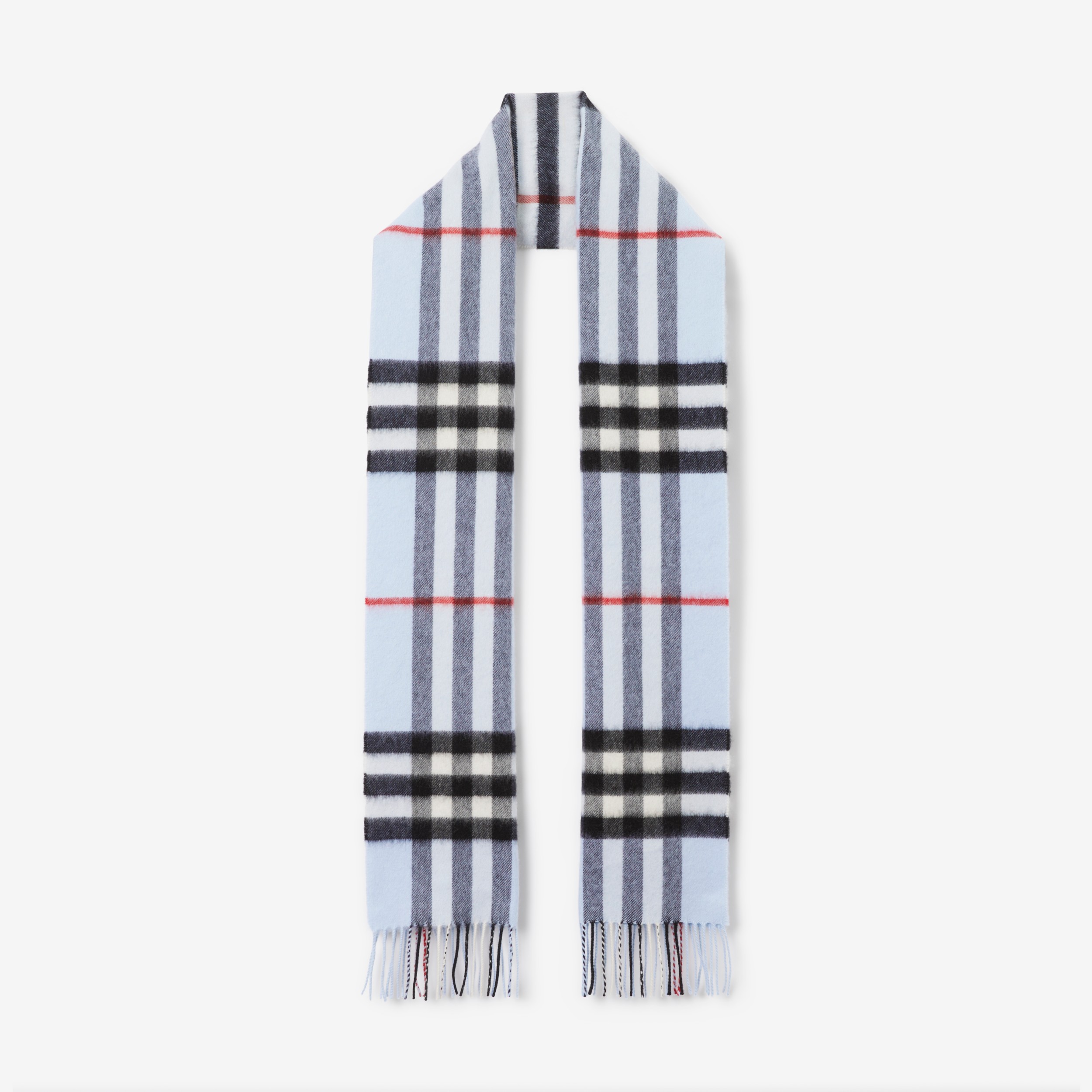 The Burberry Check Cashmere Scarf in Pale Blue | Burberry® Official