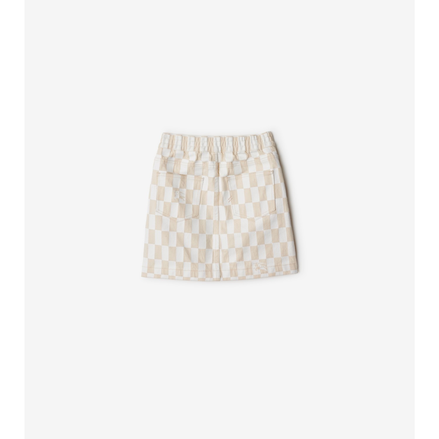 Checkerboard Denim Skirt