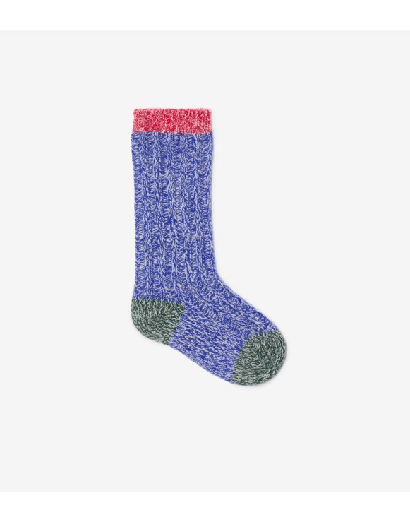 Meias de mescla de cashmere colour block