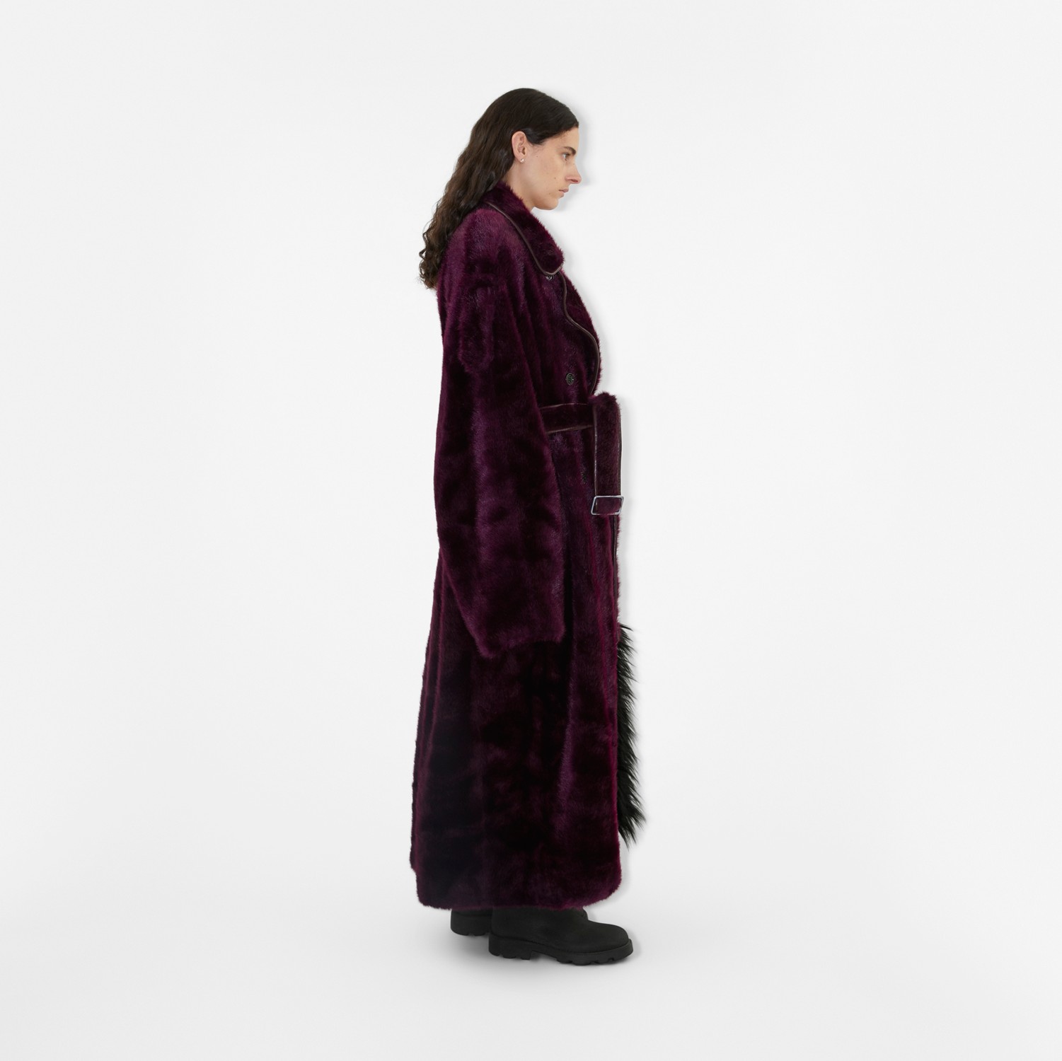 Trench coat en pelo sintético (Clove) - Mujer | Burberry® oficial