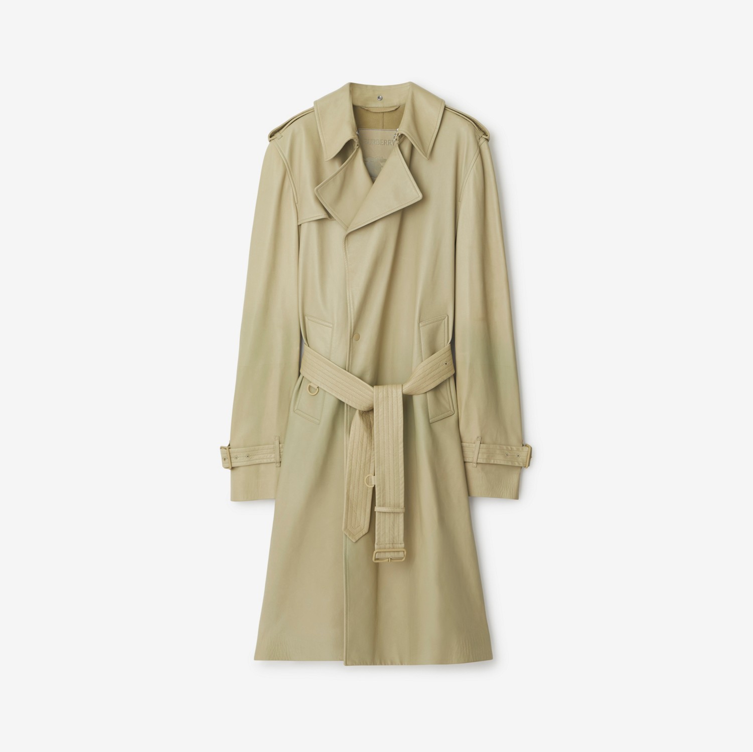 Trench lungo in pelle