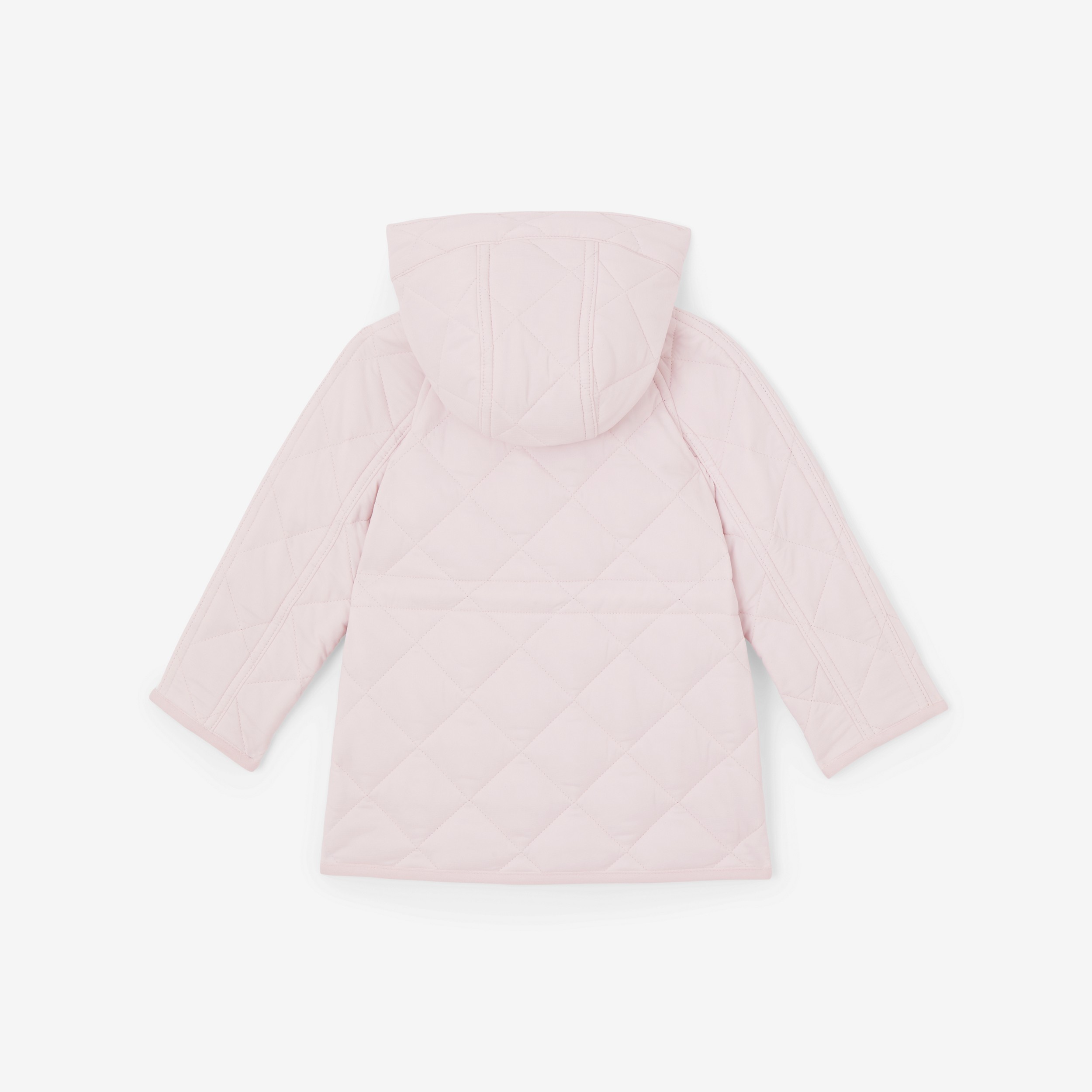 Jaqueta com capuz de nylon em matelassê (Rosa Alabastro) - Crianças | Burberry® oficial - 2