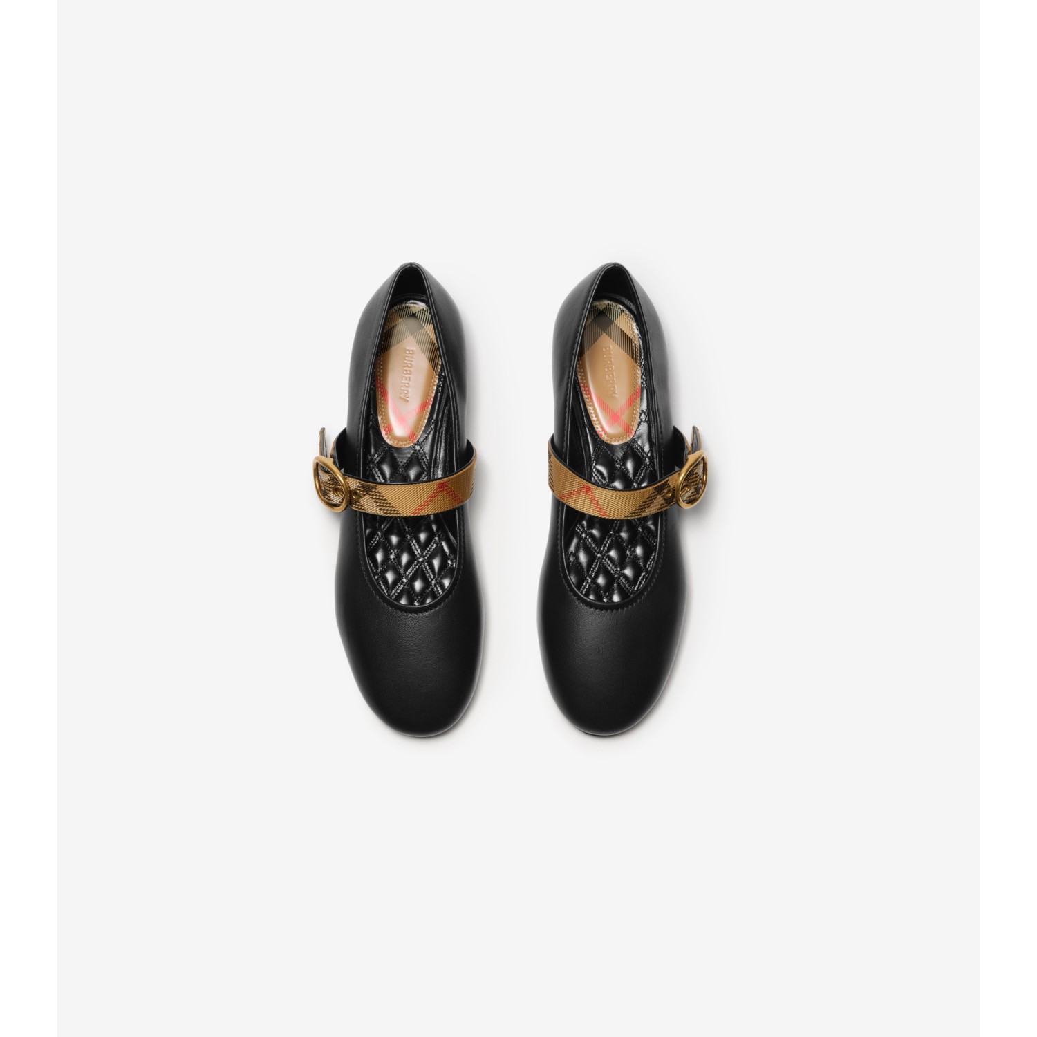 Check Strap Leather Robin Ballerinas - thumbnail 5