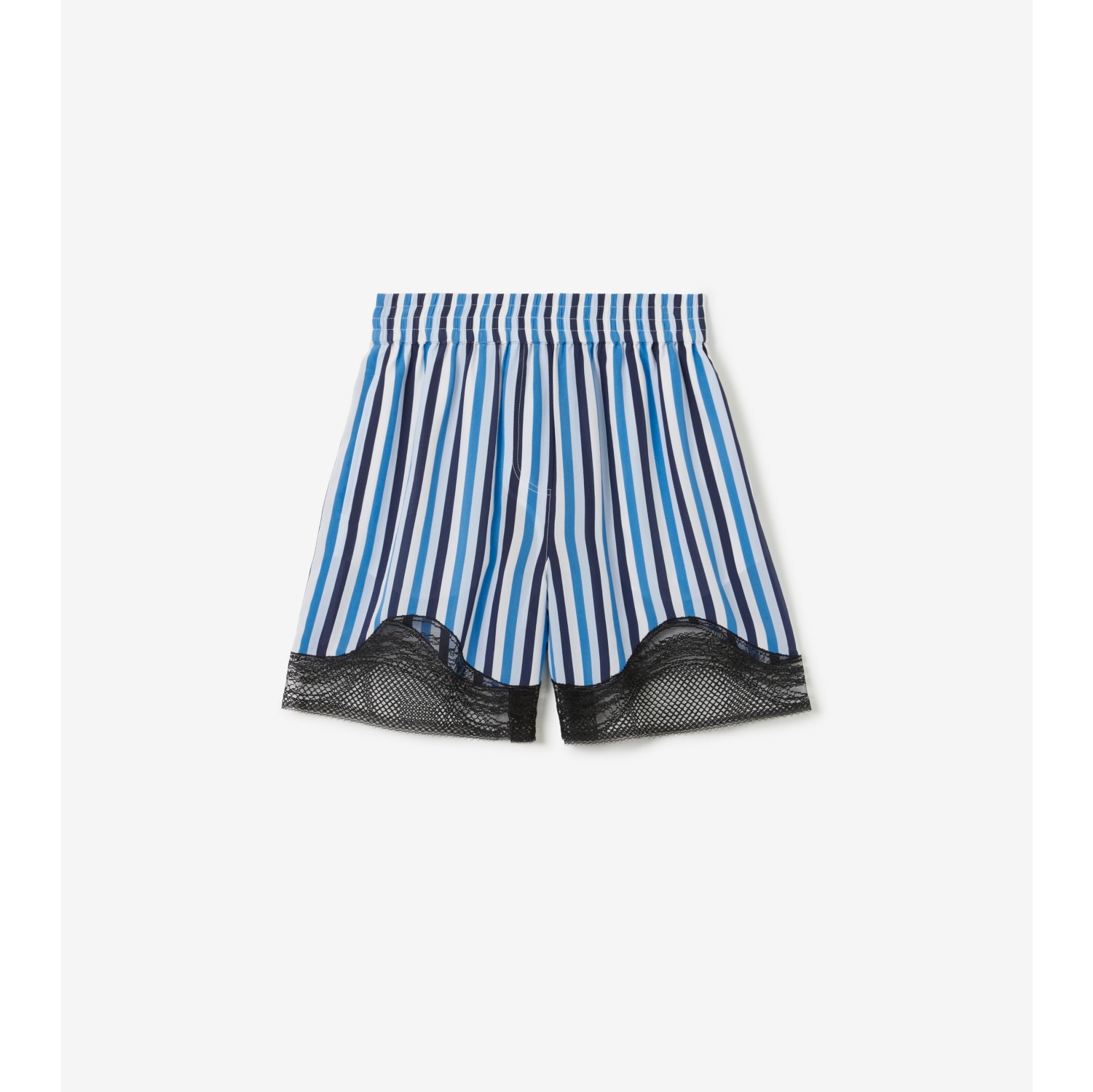 Blue and white striped hotsell shorts women's