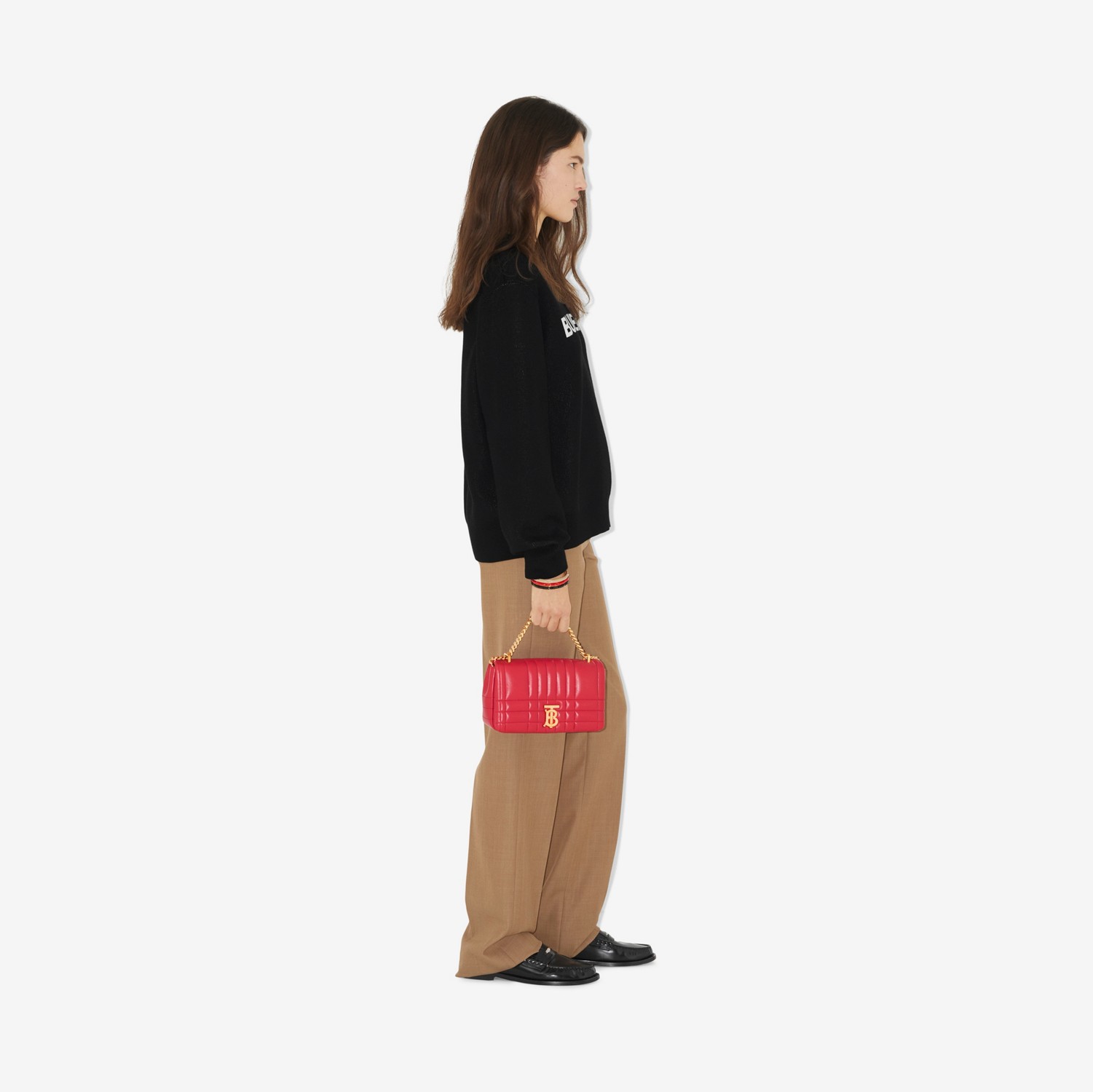 Oversize-Pullover aus Baumwolljacquard mit Logo (Schwarz) - Damen | Burberry®
