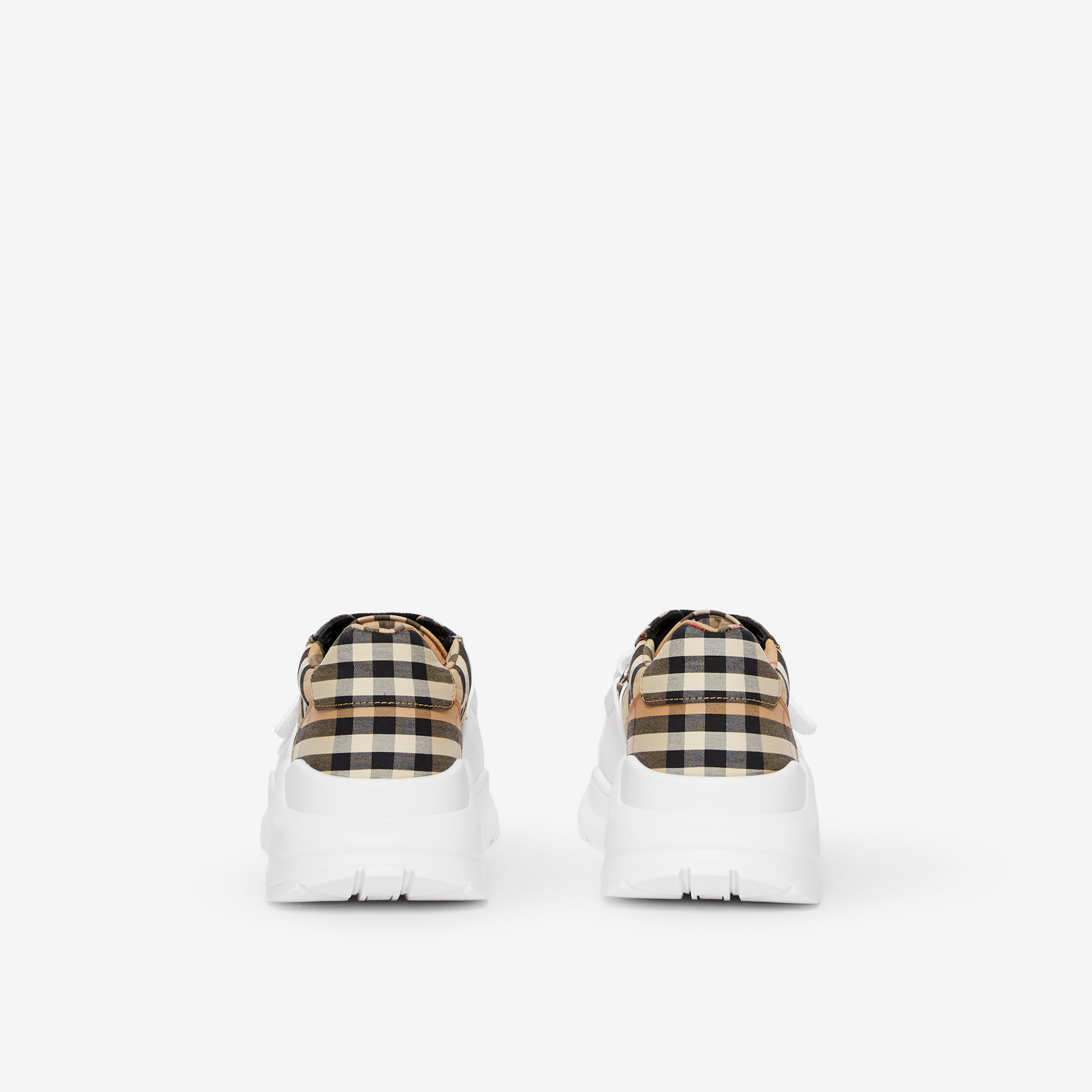 Vintage Check Cotton Sneakers in Archive Beige | Burberry® Official - 3
