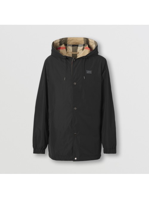 Shop Burberry Reversible Check Jacket In Black