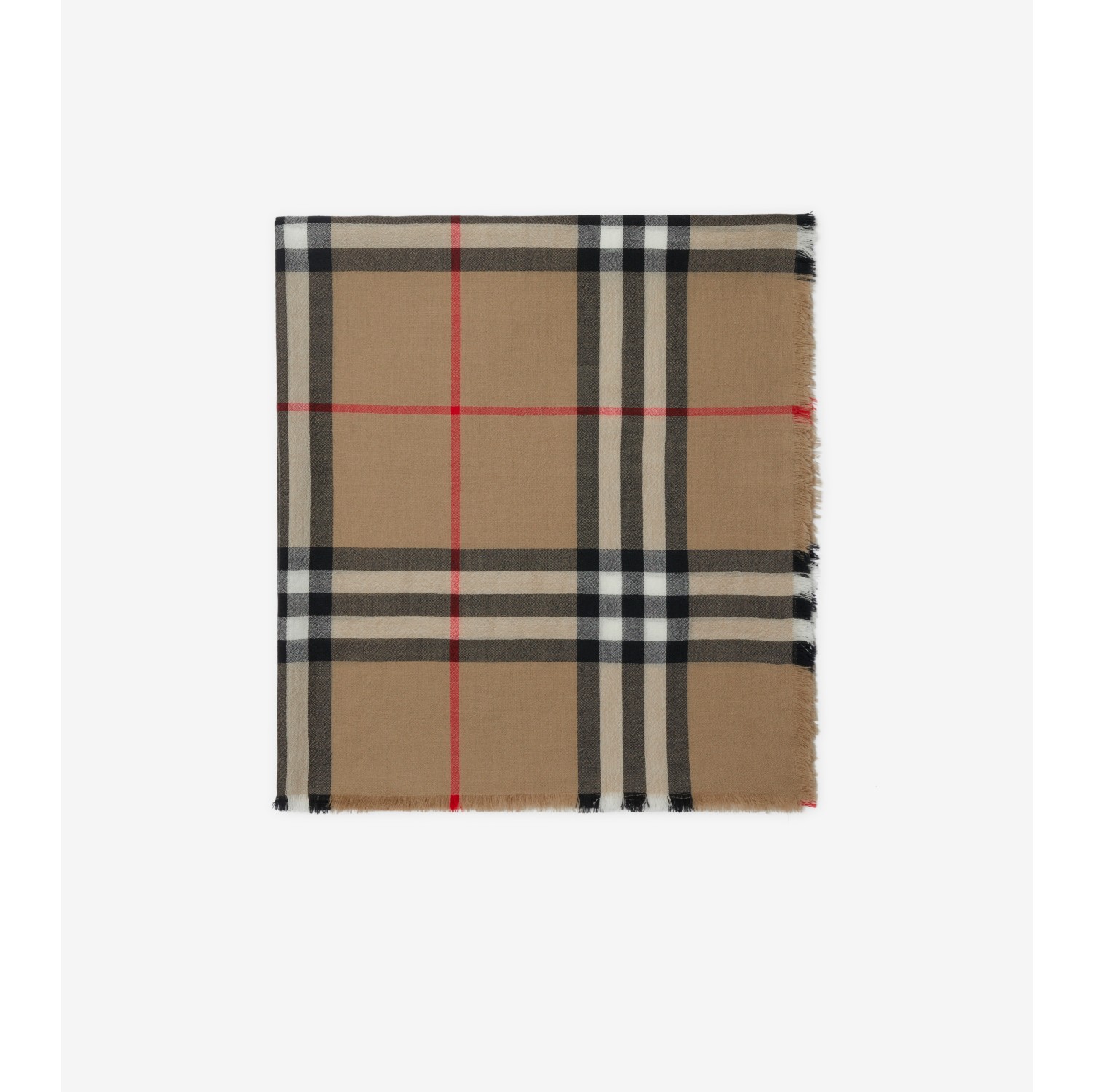 Burberry lightweight check store wool cashmere scarf