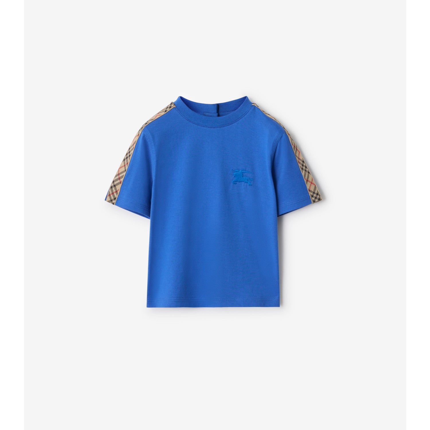 Check Trim Cotton T-shirt