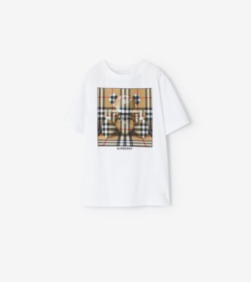 トーマスベア・コットンTシャツ (ホワイト／アーカイブベージュ) | Burberry®公式サイト