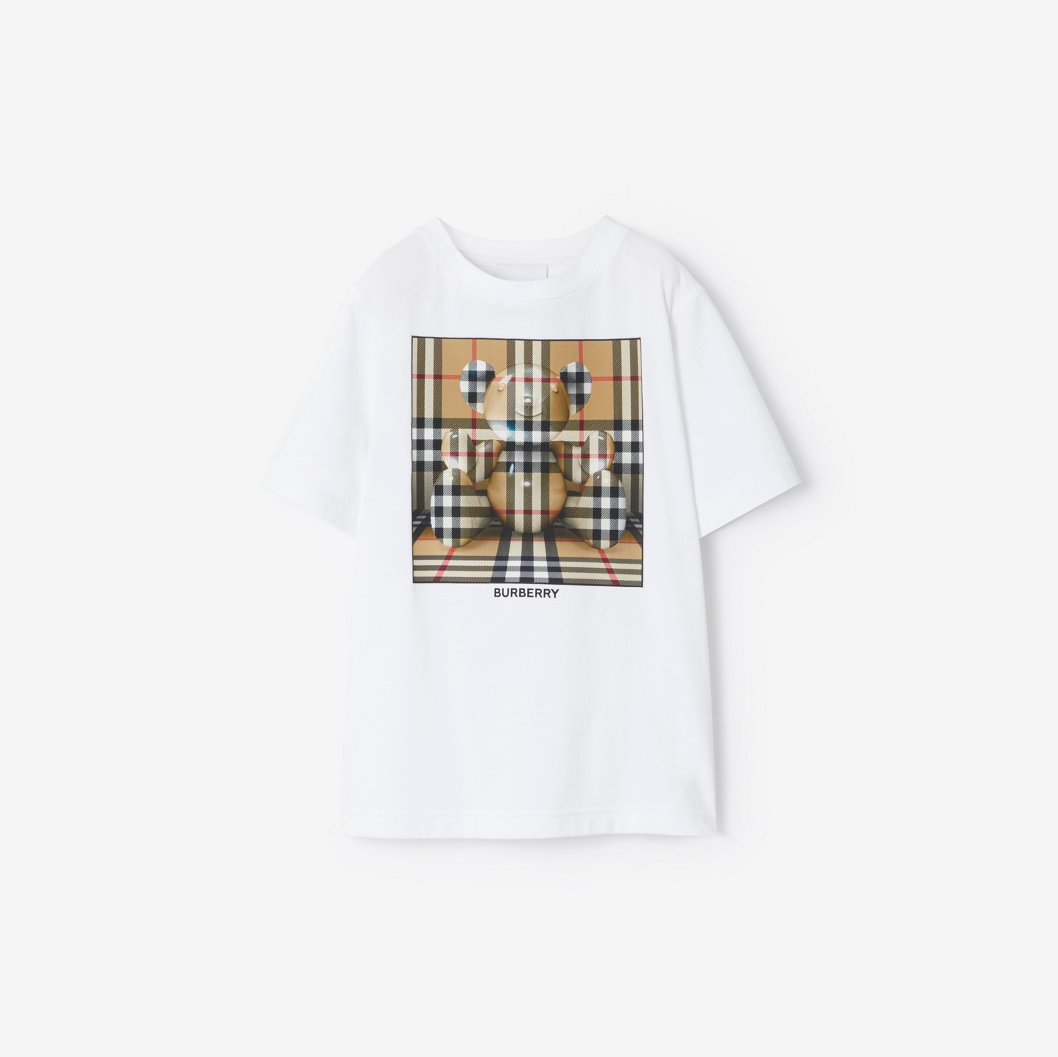 Thomas 泰迪熊棉质 T 恤衫 (白色 / 典藏米色) | Burberry® 博柏利官网
